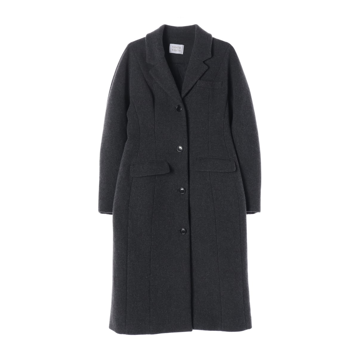 보카바카 22FW 볼륨 슬리브 싱글 울 블렌드 롱 코트 상세 이미지 1