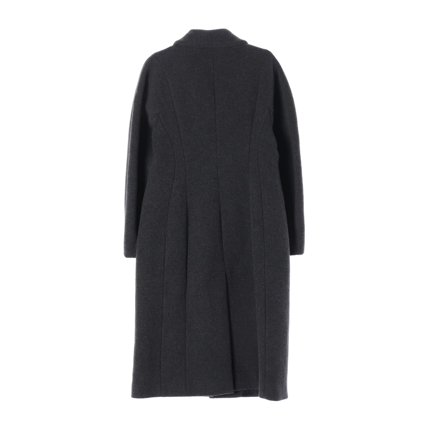 보카바카 22FW 볼륨 슬리브 싱글 울 블렌드 롱 코트 이미지 3