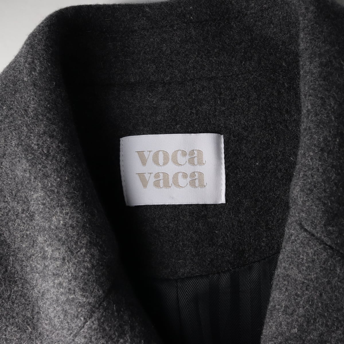 보카바카 22FW 볼륨 슬리브 싱글 울 블렌드 롱 코트 상세 이미지 4