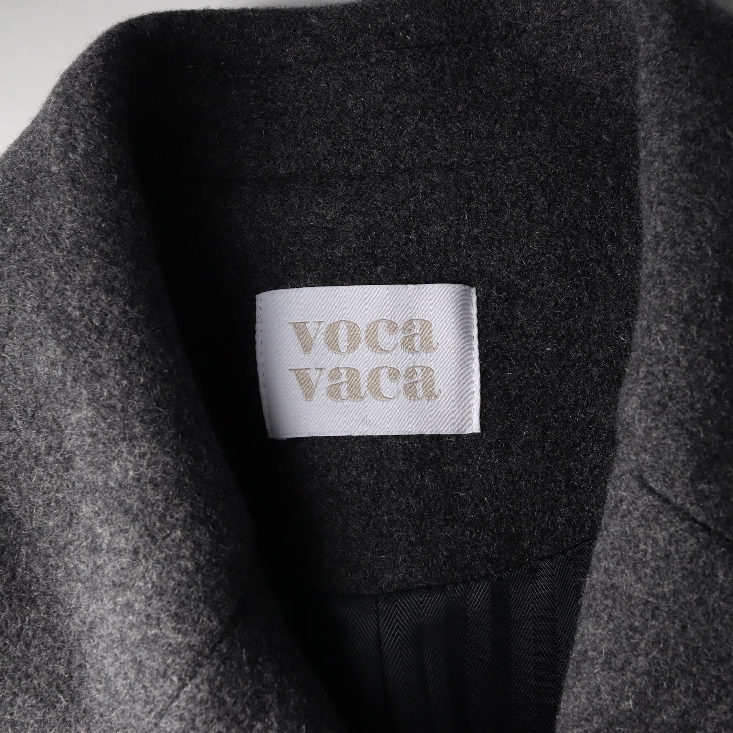 보카바카 22FW 볼륨 슬리브 싱글 울 블렌드 롱 코트 이미지 4