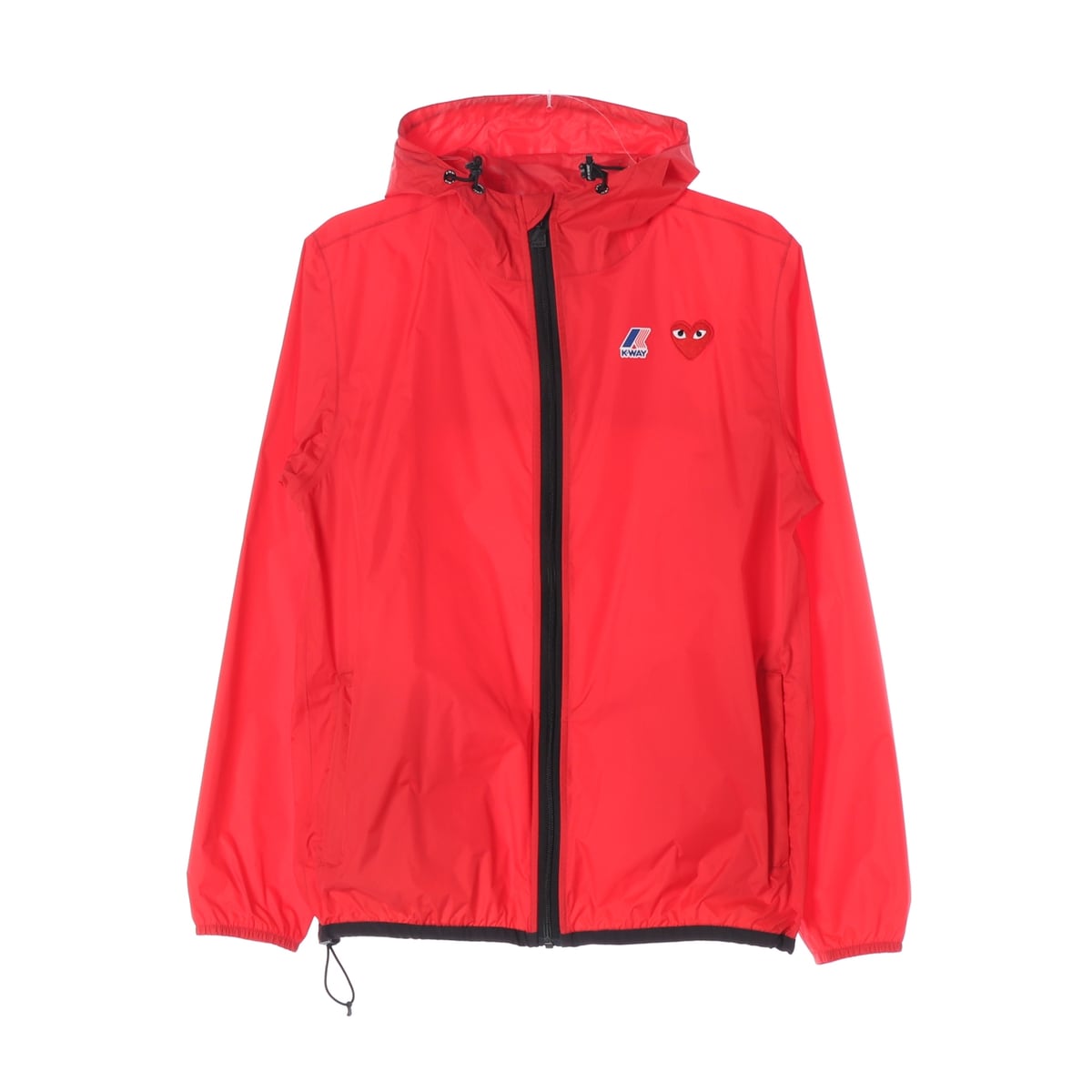 꼼데가르송 x K-WAY 까웨 23FW 후드 패커블 바람막이 재킷 상세 이미지 1