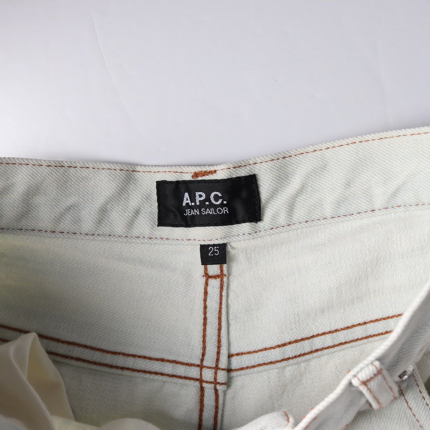 아페쎄 APC 진 세일러 와이드핏 데님 팬츠 아이스 이미지 3