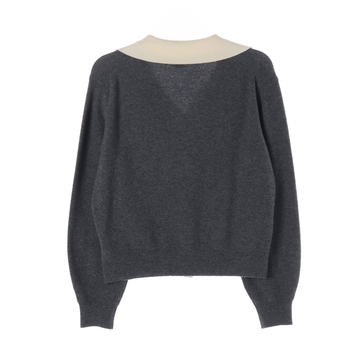 앳코너 22FW 울 블렌드 배색 버튼 니트 가디건 상세 이미지 2