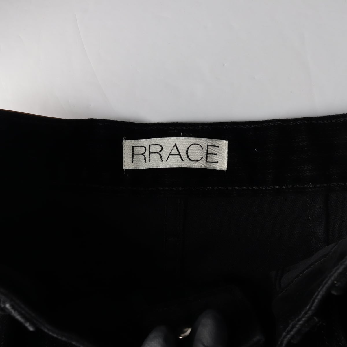 레이스 RRACE 스트레이트 벨벳 코튼 롱 데님 팬츠 상세 이미지 3