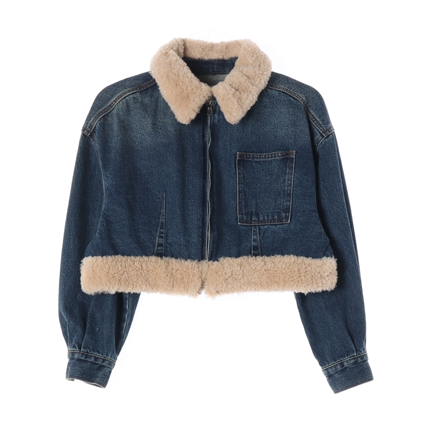 플랙 22FW M62 미드 블루 시어링 데님 자켓 이미지 1