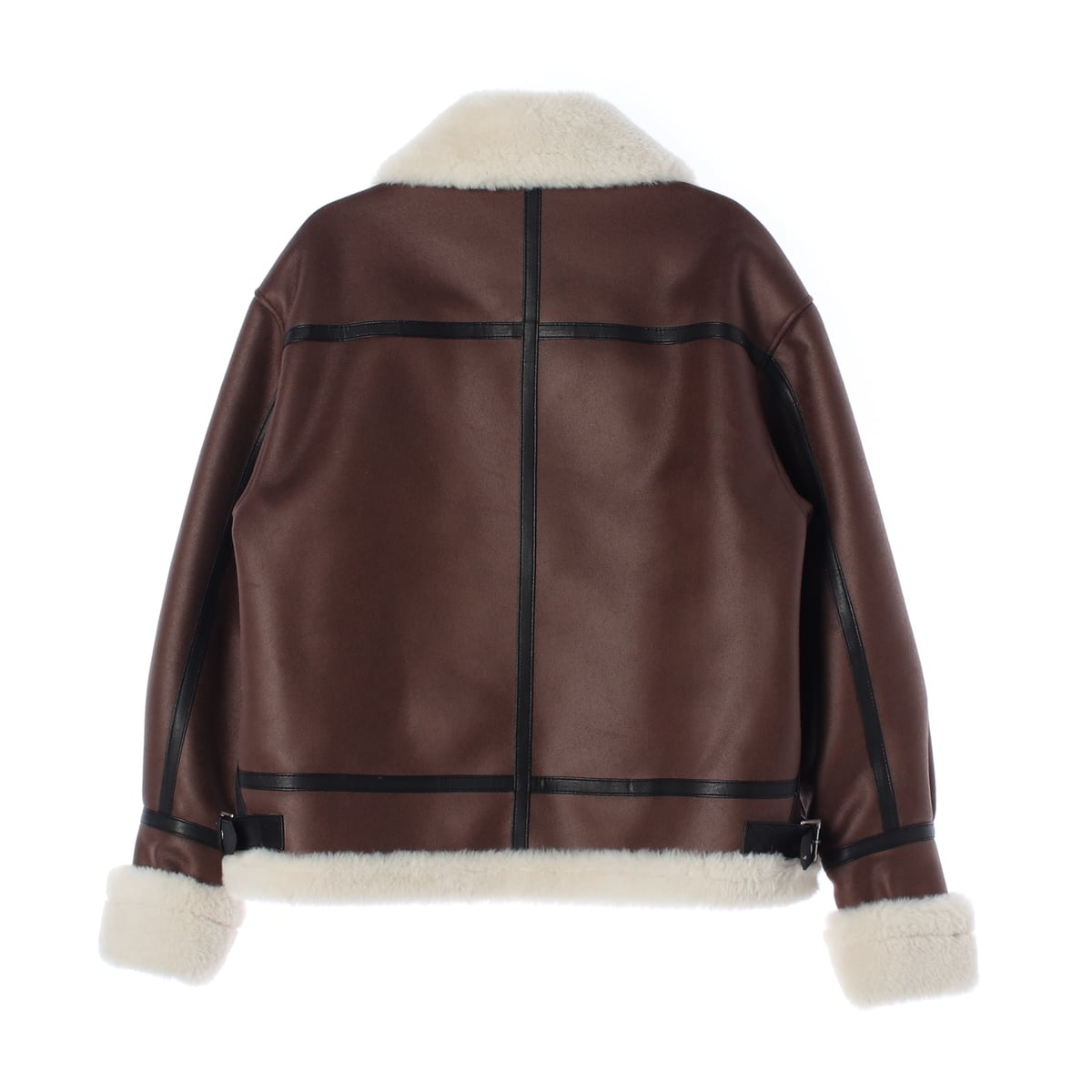 도프제이슨 22FW 하이넥 레더 무스탕 가죽 재킷 상세 이미지 3