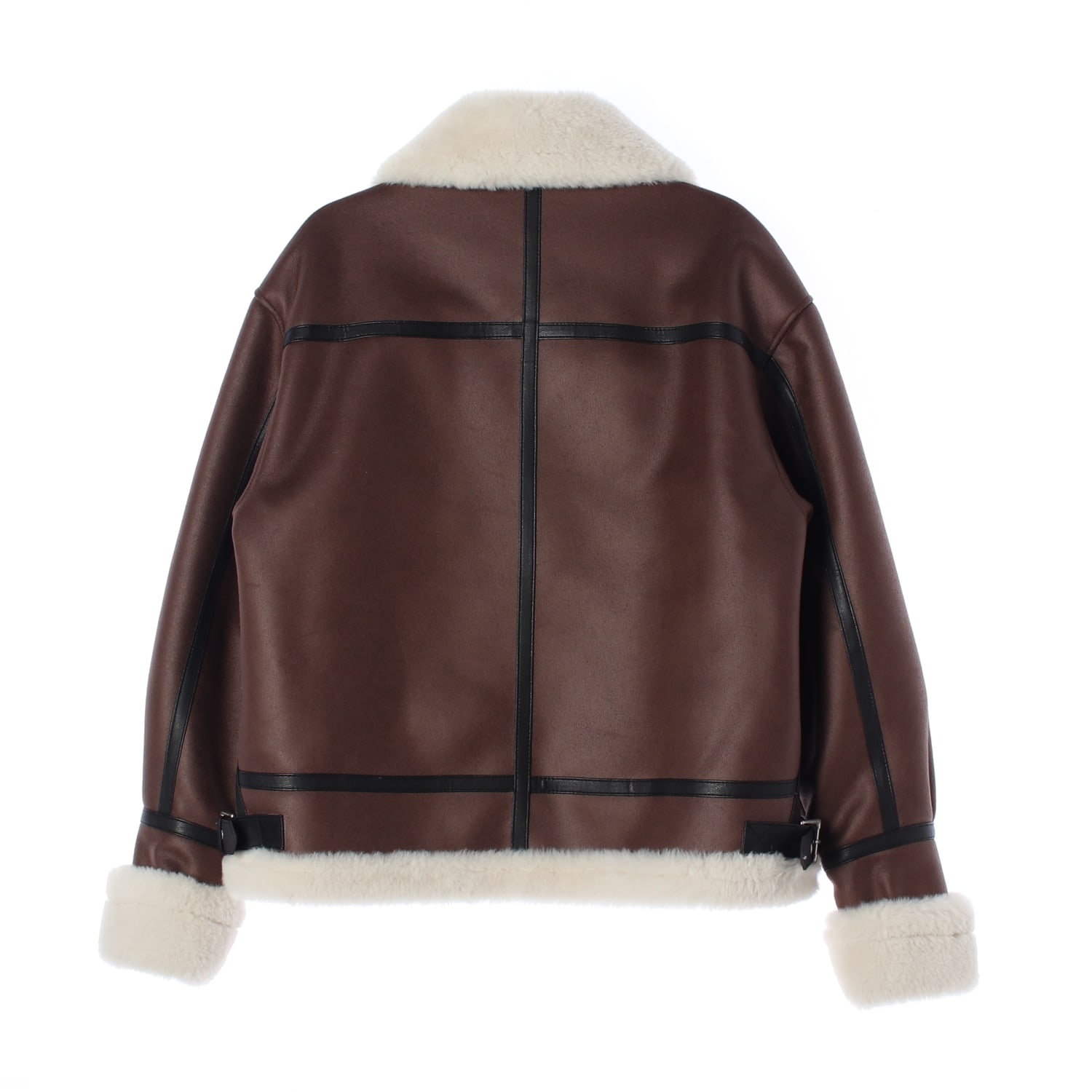 도프제이슨 22FW 하이넥 레더 무스탕 가죽 재킷 이미지 3