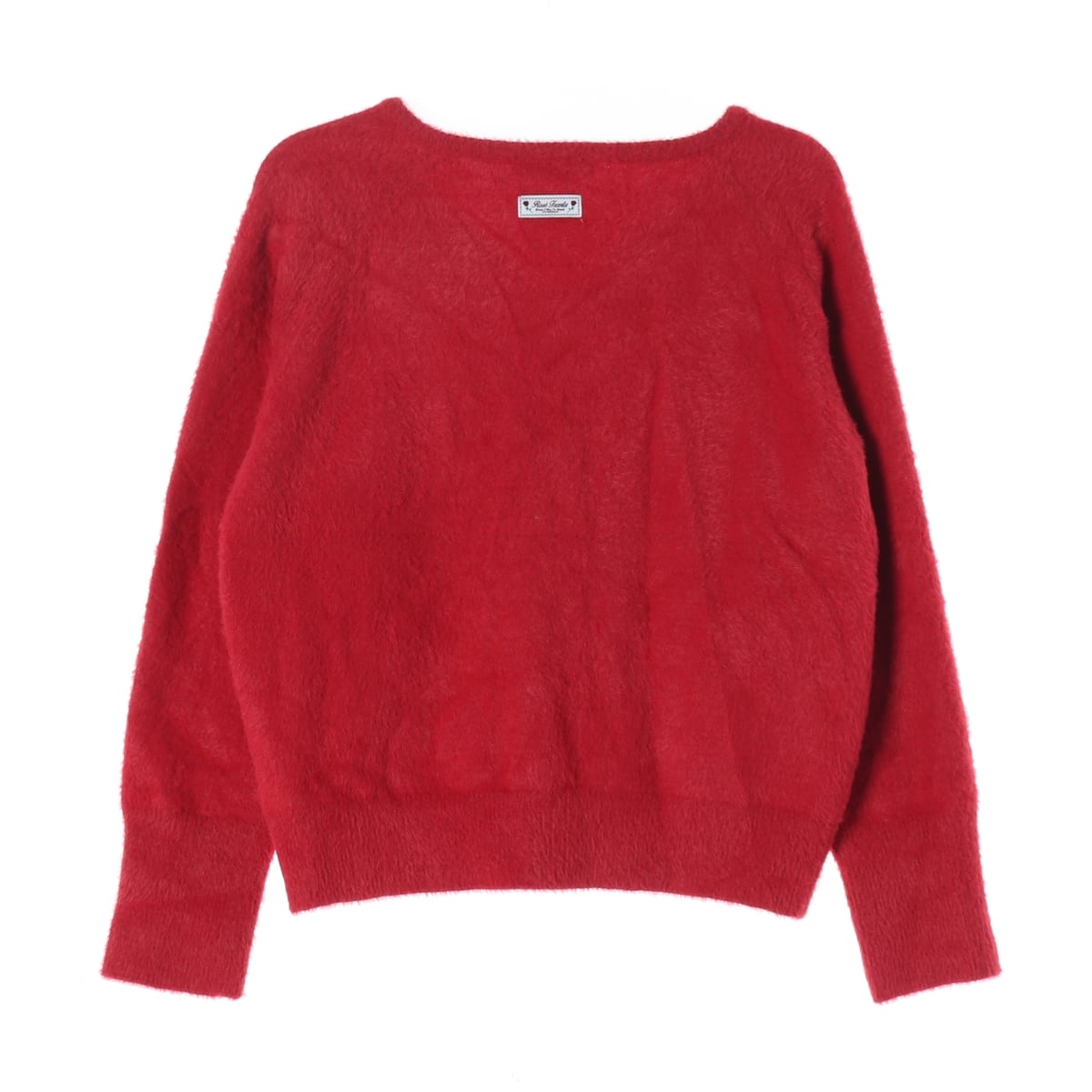 로제프란츠 브이넥 헤어리 니트 스웨터 레드 상세 이미지 2