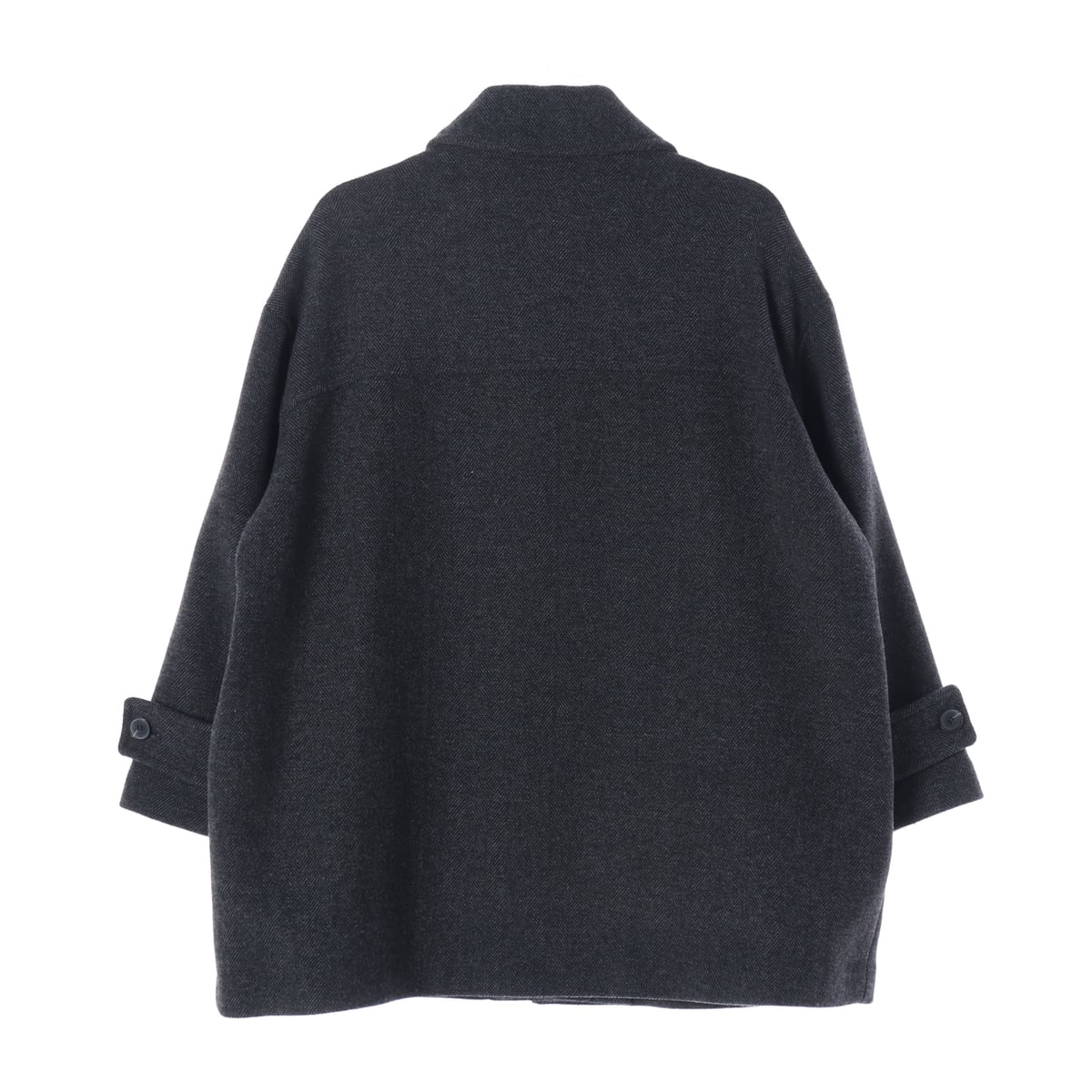 스튜디오 톰보이 22FW 울 블렌드 헤링본 오버핏 싱글 하프 코트 상세 이미지 3