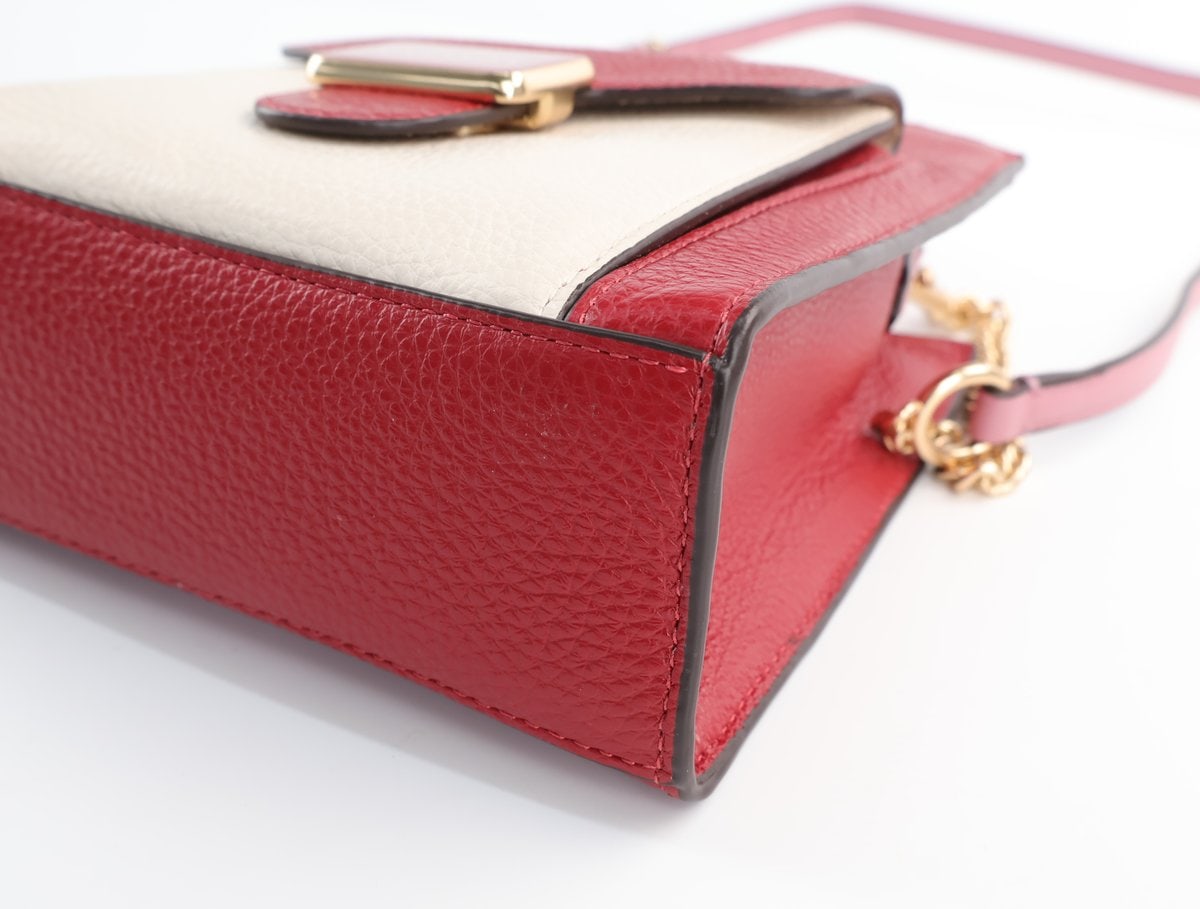 (새상품) 코치 미니 페퍼 크로스백 페블 레더 토트백 레드 핑크 이미지 6