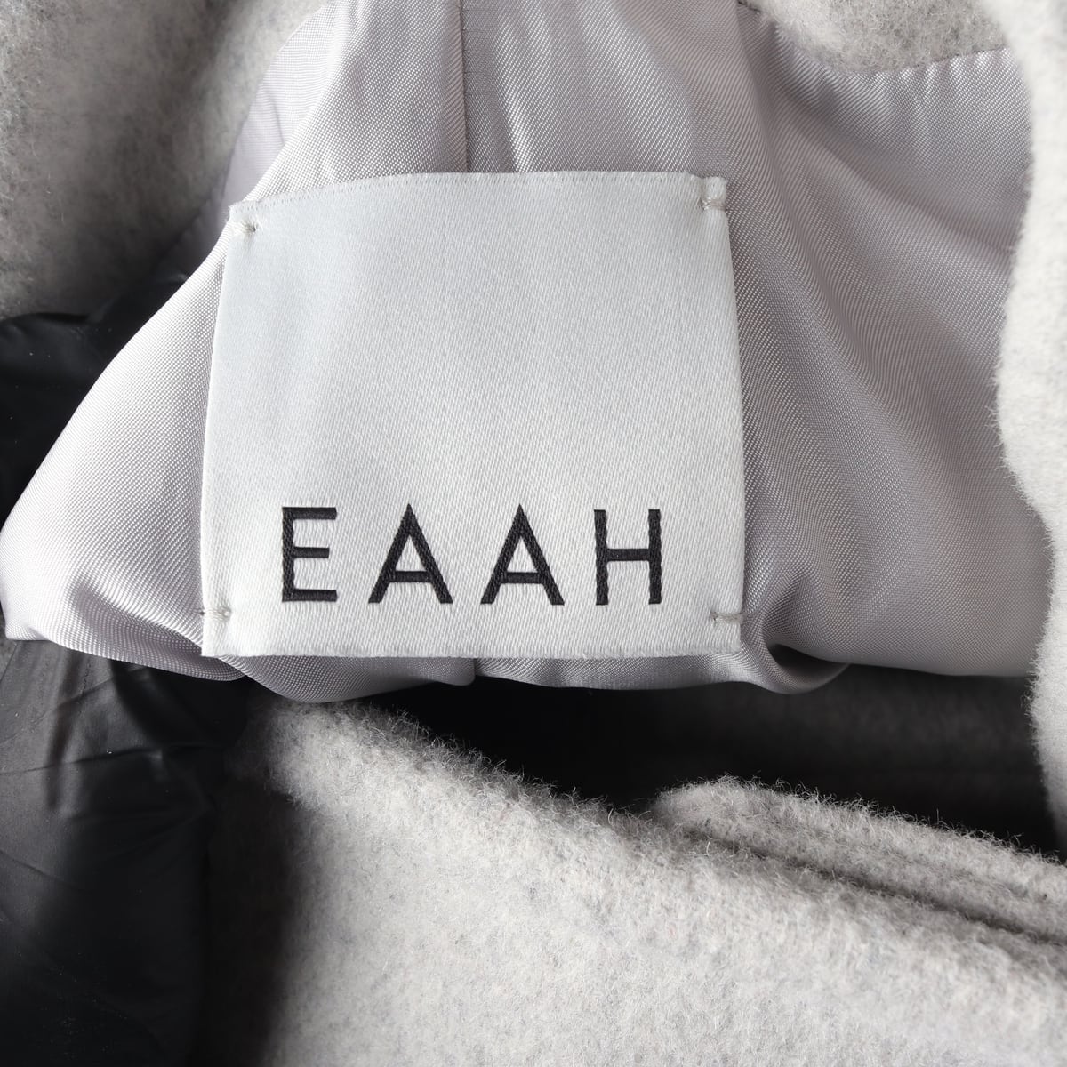 이아 EAAH 울100% Hayes 헤이즈 하프 코트 라이트그레이 상세 이미지 3