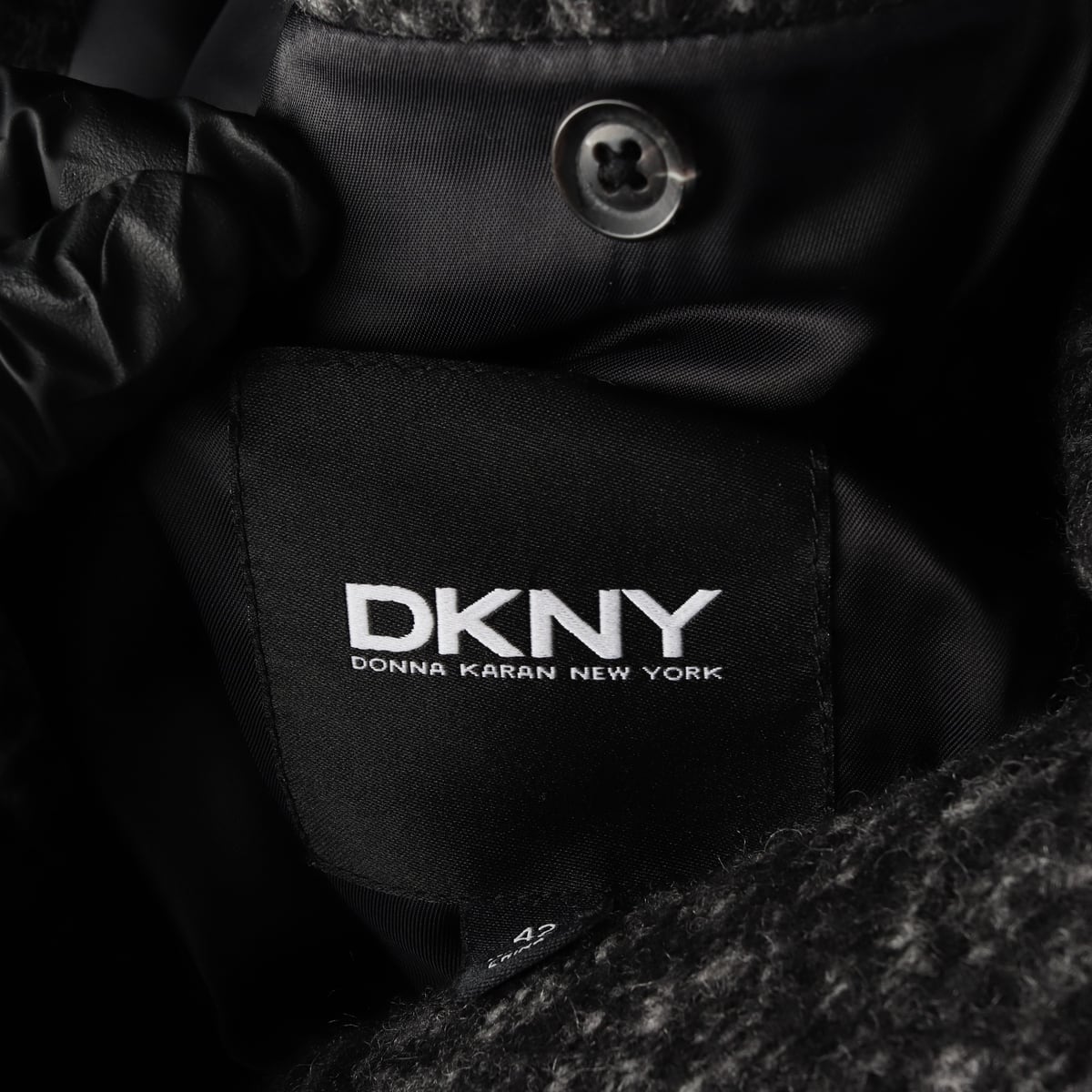 디케이엔와이 DKNY 울 80% 멜란지 싱글 코트 상세 이미지 3
