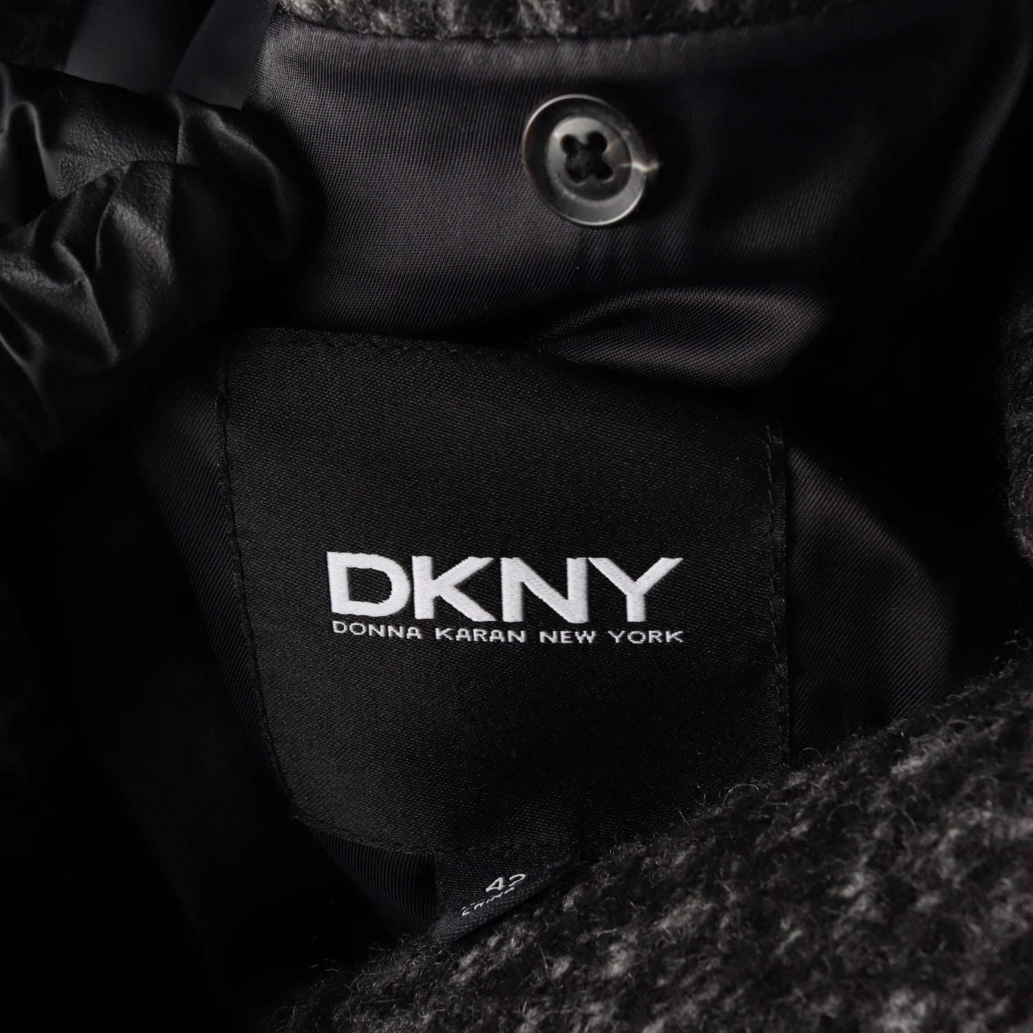 디케이엔와이 DKNY 울 80% 멜란지 싱글 코트 이미지 3
