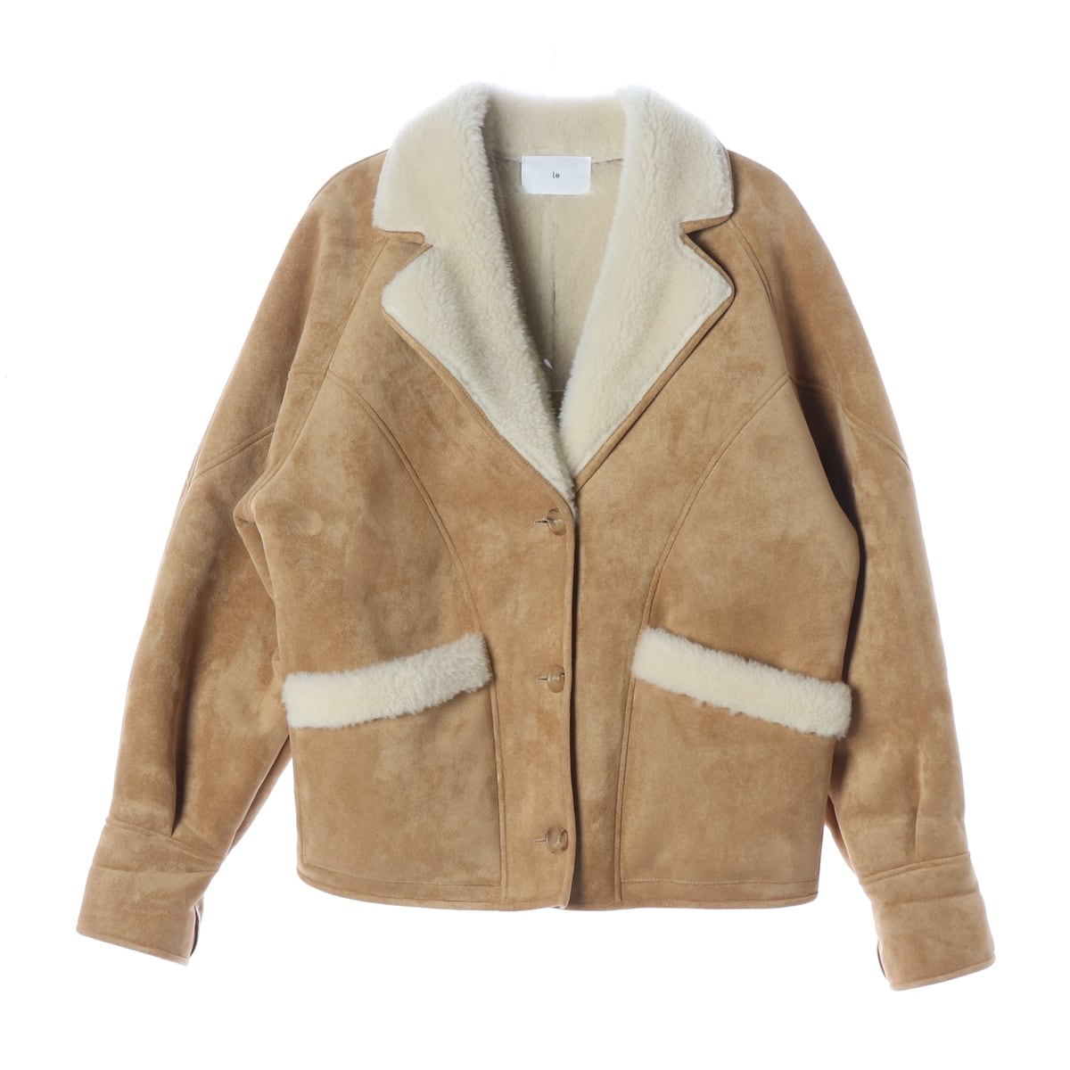 르 Le 23FW 시어링 카라 무스탕 버튼 재킷 코트 상세 이미지 1