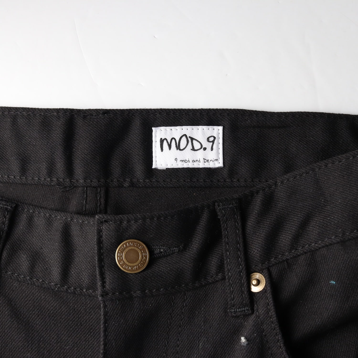 모드나인 블랙진 스키니 스트레이트핏 데님 팬츠 W32 이미지 3