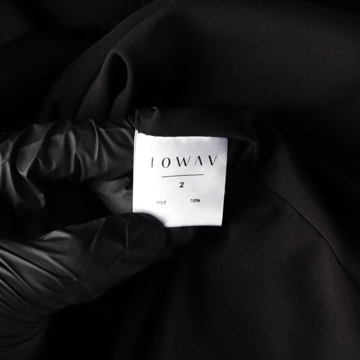 토와브 TOWAV 스퀘어넥 블랙 롱 원피스 드레스 상세 이미지 4