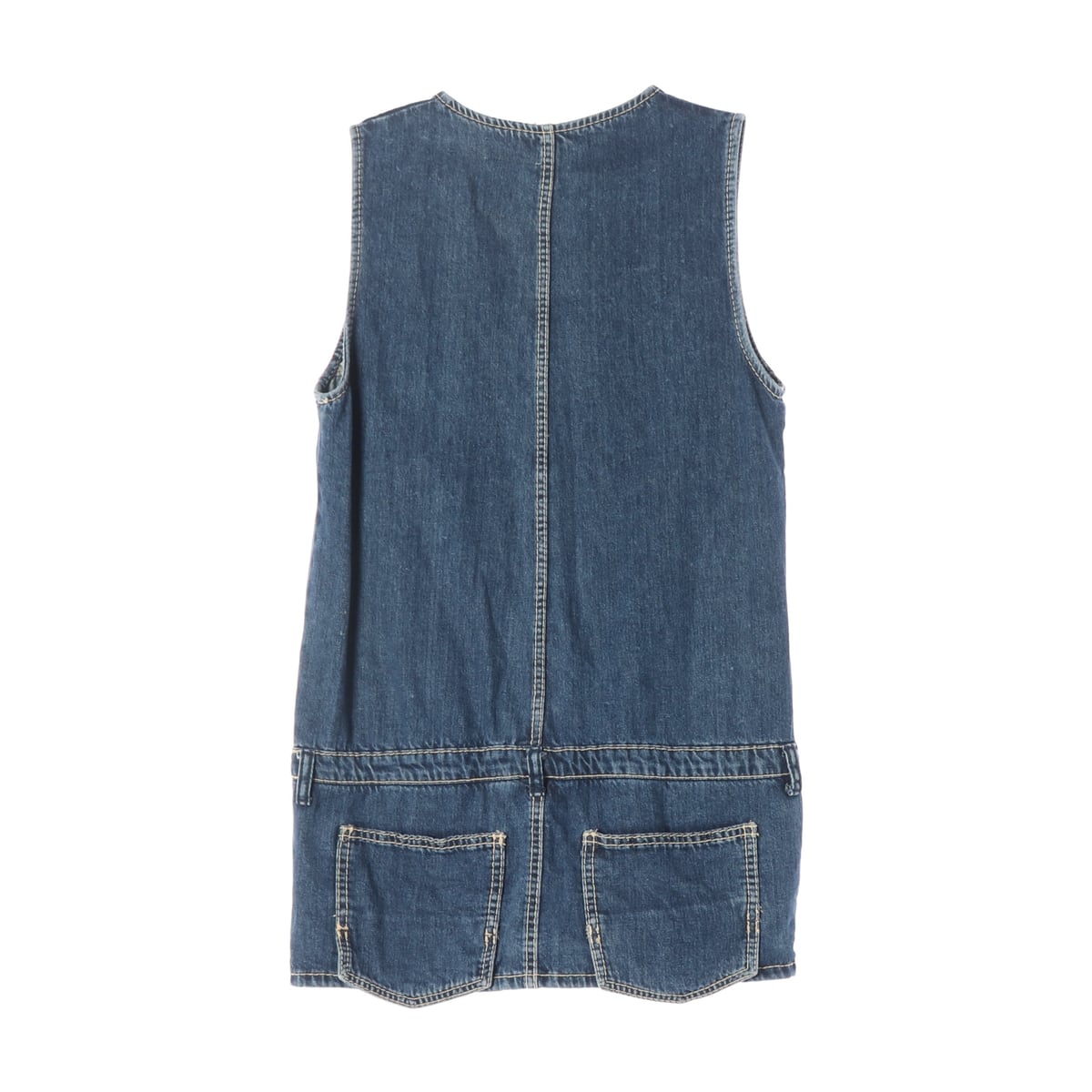 자라 ZARA TRF 슬리브리스 미니 데님 점프수트 원피스 상세 이미지 2