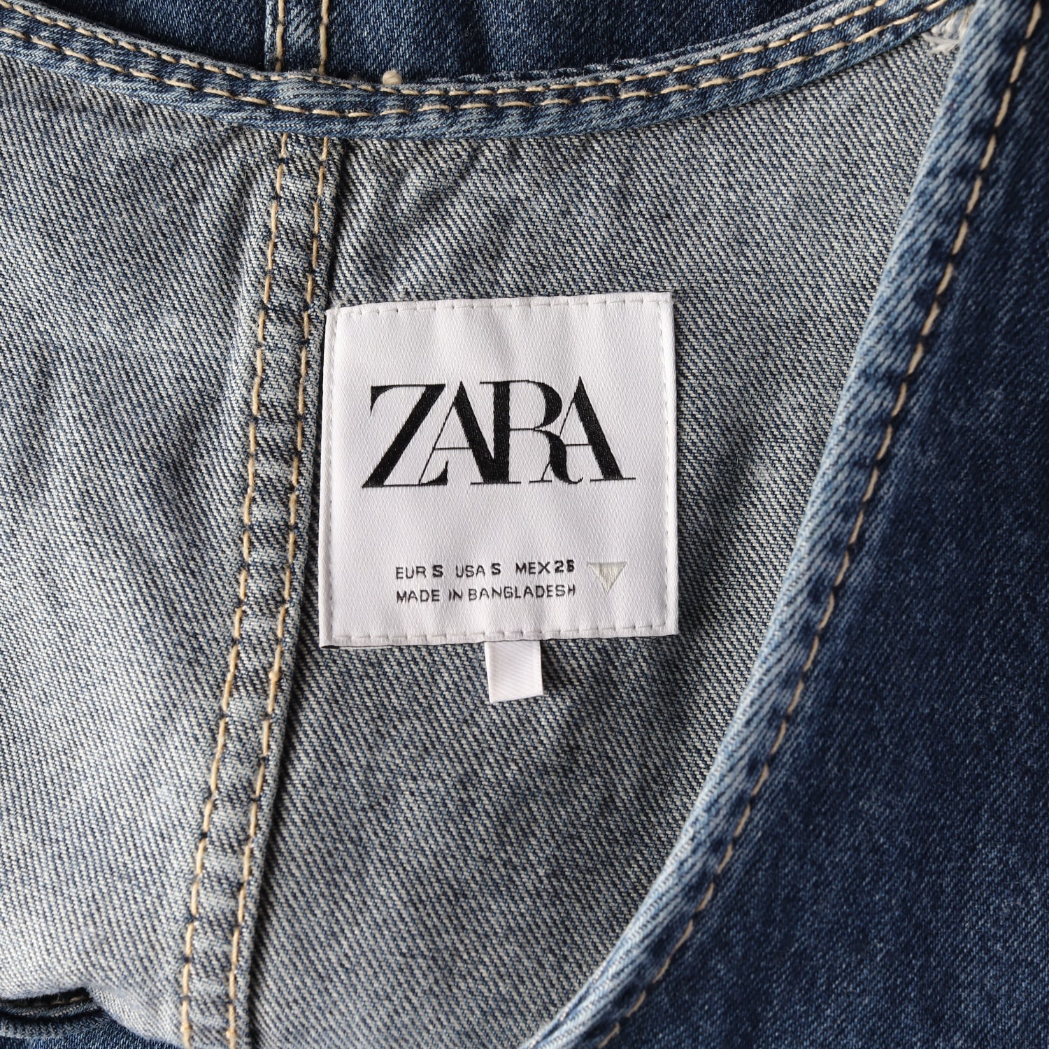 자라 ZARA TRF 슬리브리스 미니 데님 점프수트 원피스 이미지 3