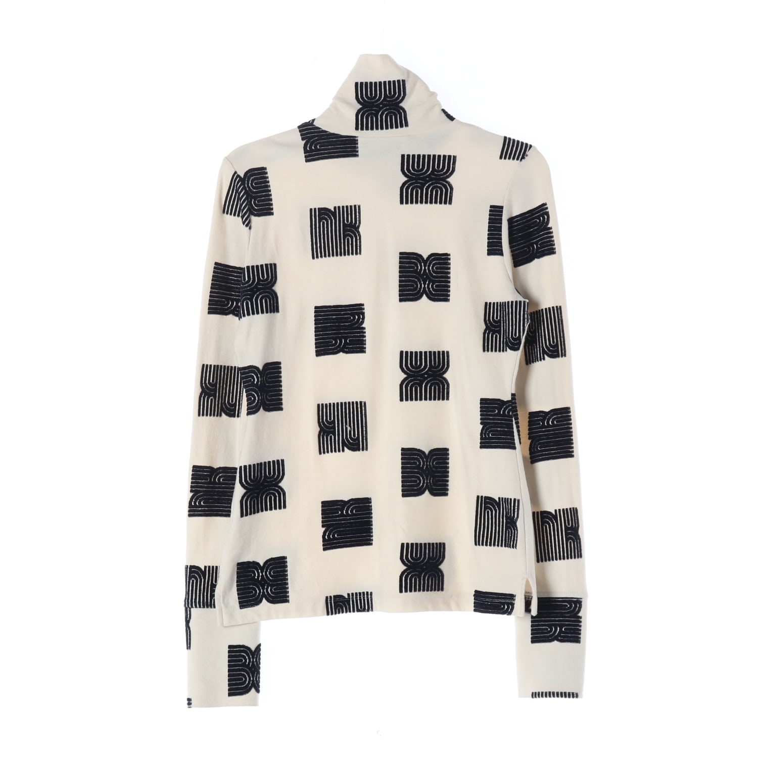 잉크 EENK 22FW VEROSA 패턴 터틀넥 탑 긴팔 티셔츠 이미지 2