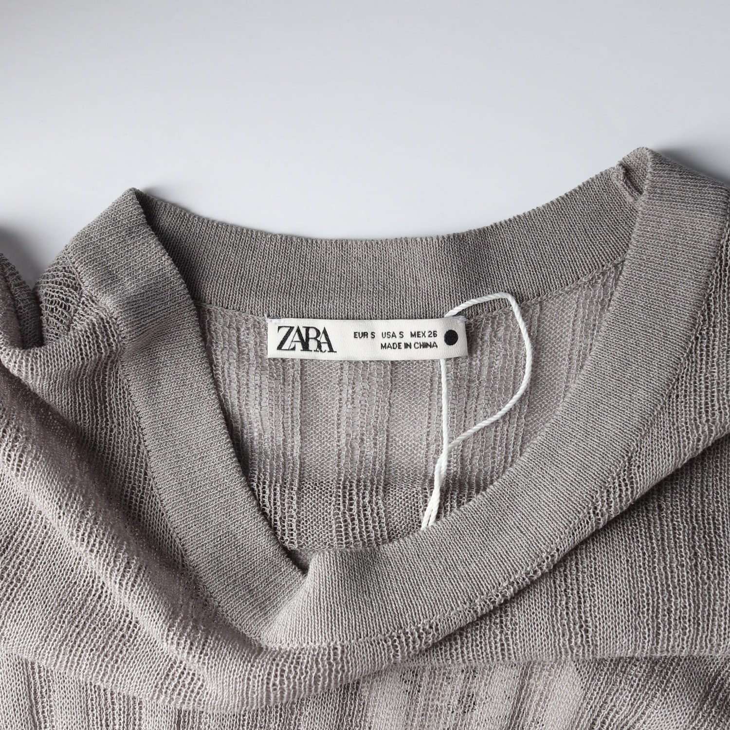(새상품) 자라 ZARA 리브드 슬림 롱 슬리브 티셔츠 이미지 3