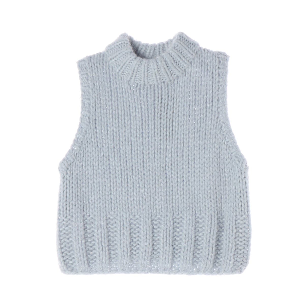 (새상품) 자라 ZARA 울 알파카 블렌드 니트 베스트 스카이블루 상세 이미지 1