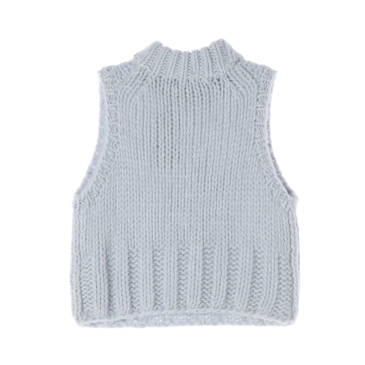 (새상품) 자라 ZARA 울 알파카 블렌드 니트 베스트 스카이블루 상세 이미지 2