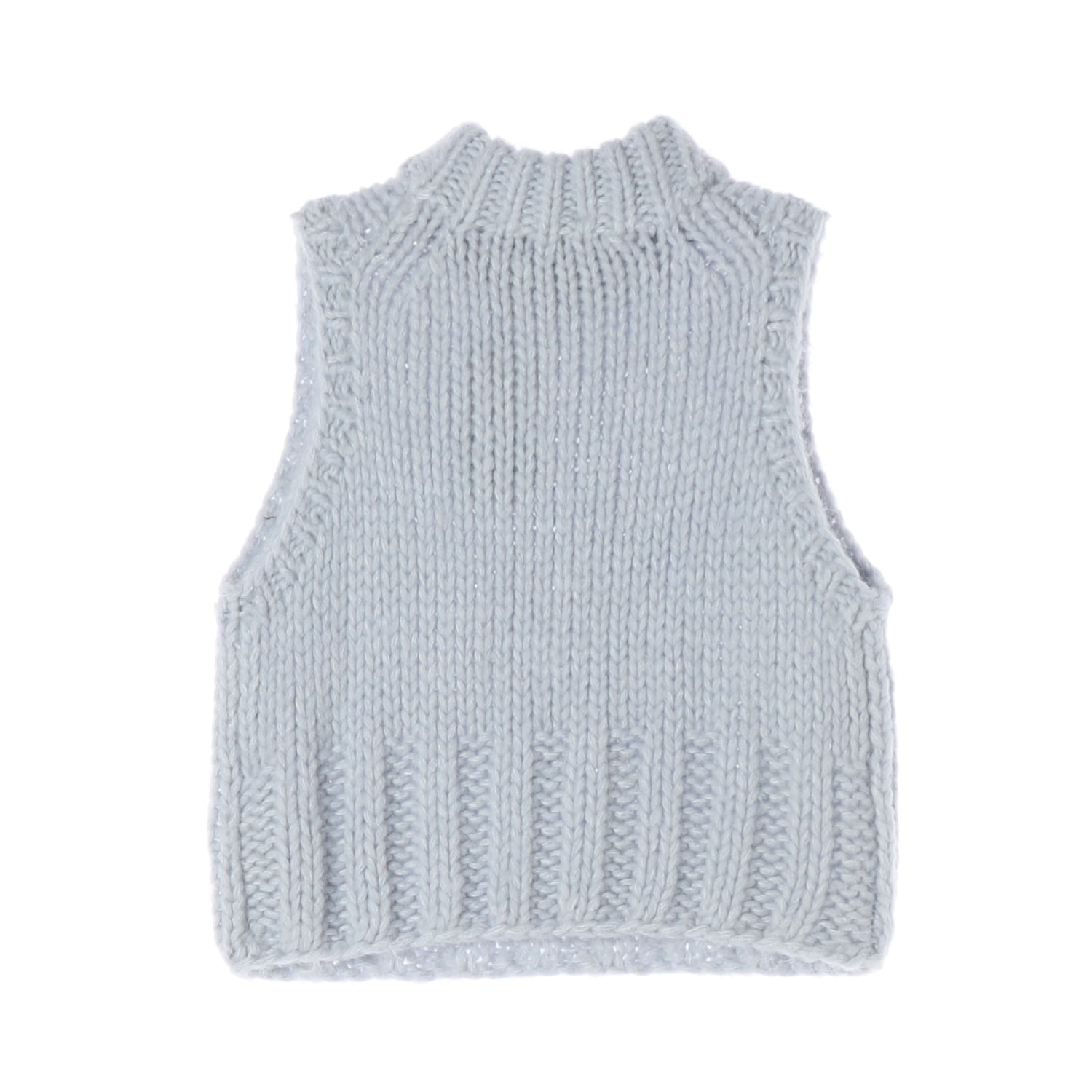 (새상품) 자라 ZARA 울 알파카 블렌드 니트 베스트 스카이블루 이미지 2