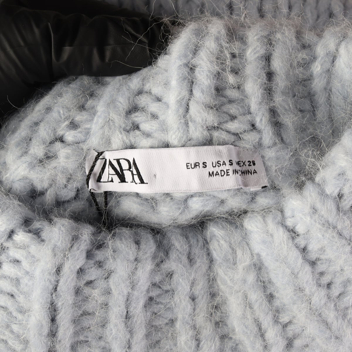 (새상품) 자라 ZARA 울 알파카 블렌드 니트 베스트 스카이블루 상세 이미지 3