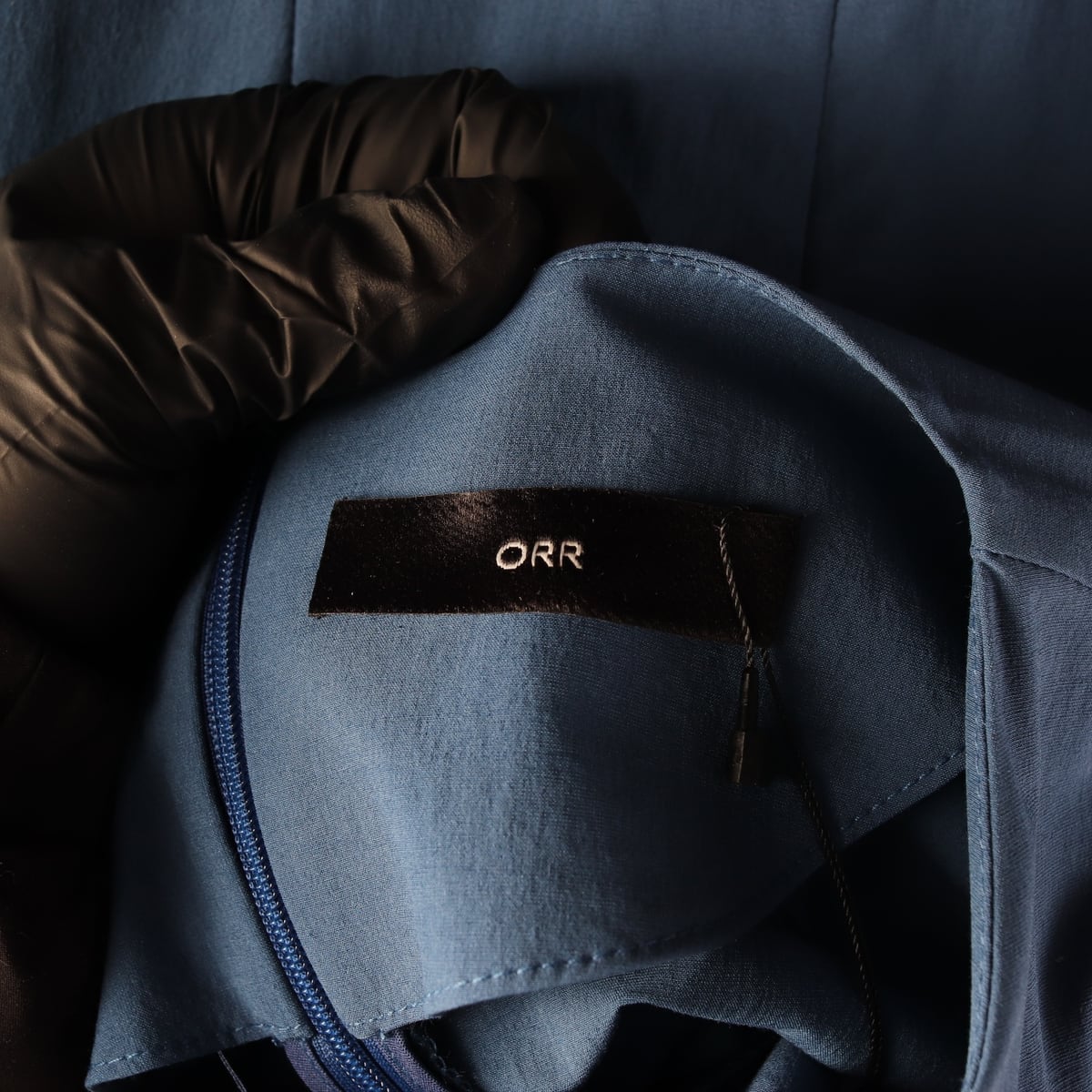 (새상품) 오르 Orr 드라이 볼륨 플레어 반팔 롱 원피스 블루 상세 이미지 3