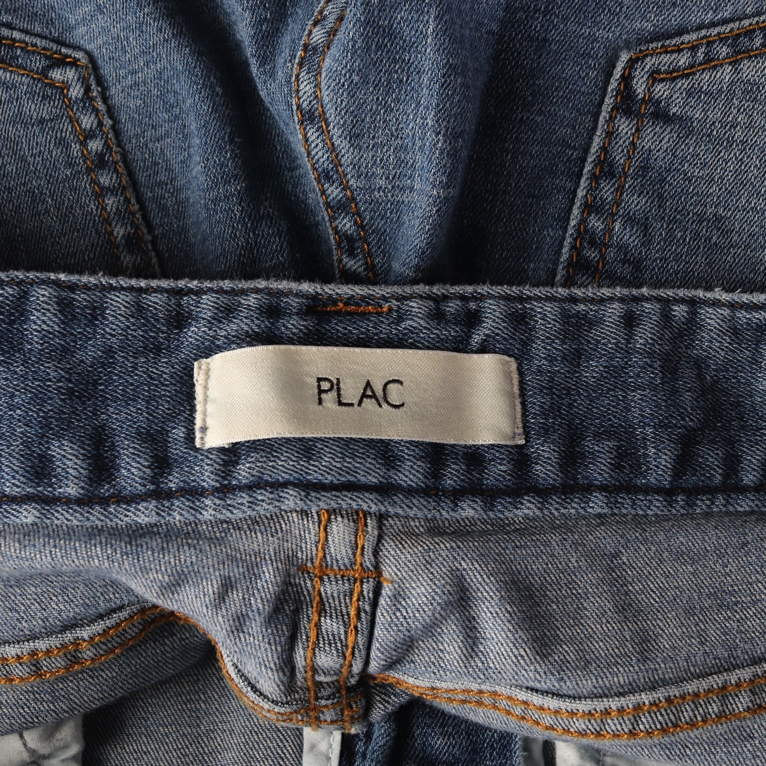 플랙 PLAC 슬림 스트레이트 데님 팬츠 데미지 진 이미지 3