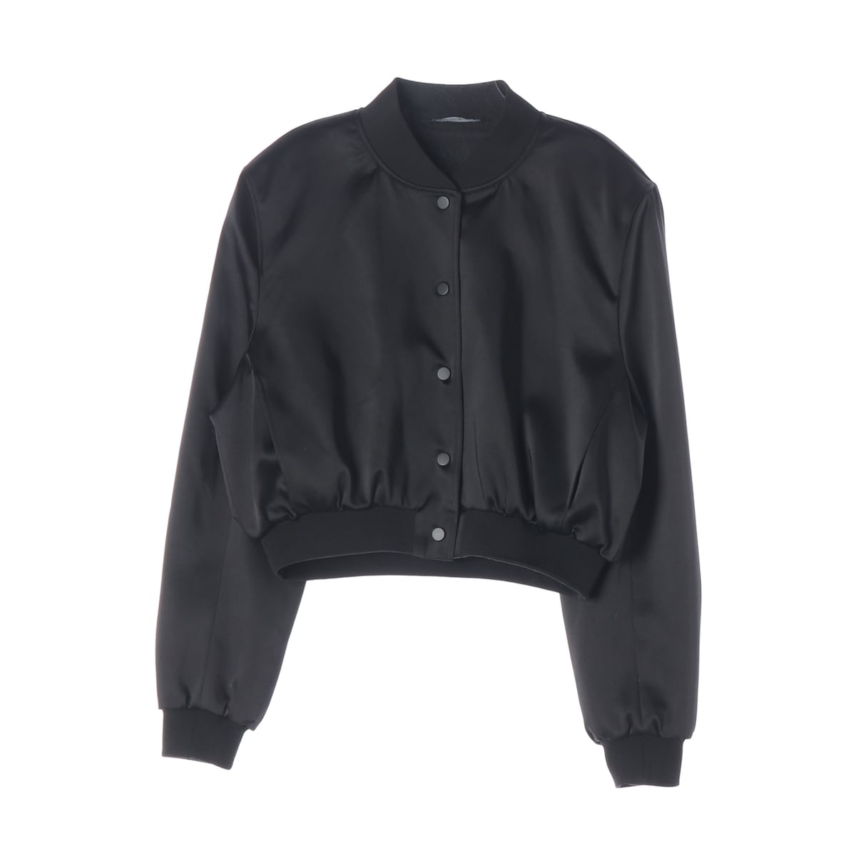 자라 ZARA 새틴 크롭 봄버 블루종 재킷 상세 이미지 1