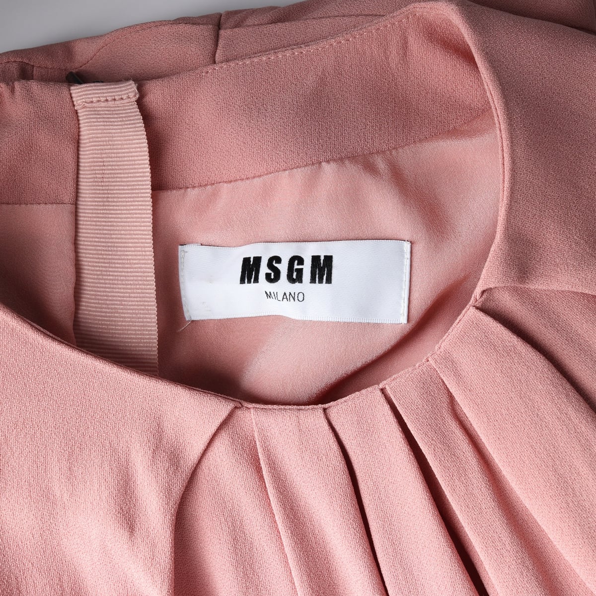 엠에스지엠 MSGM 핀턱 반팔 플레어핏 원피스 핑크 상세 이미지 3
