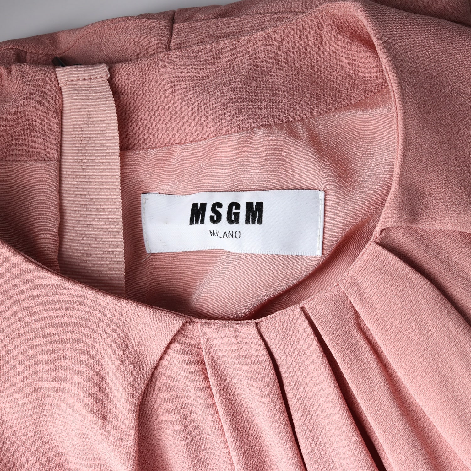 엠에스지엠 MSGM 핀턱 반팔 플레어핏 원피스 핑크 이미지 3