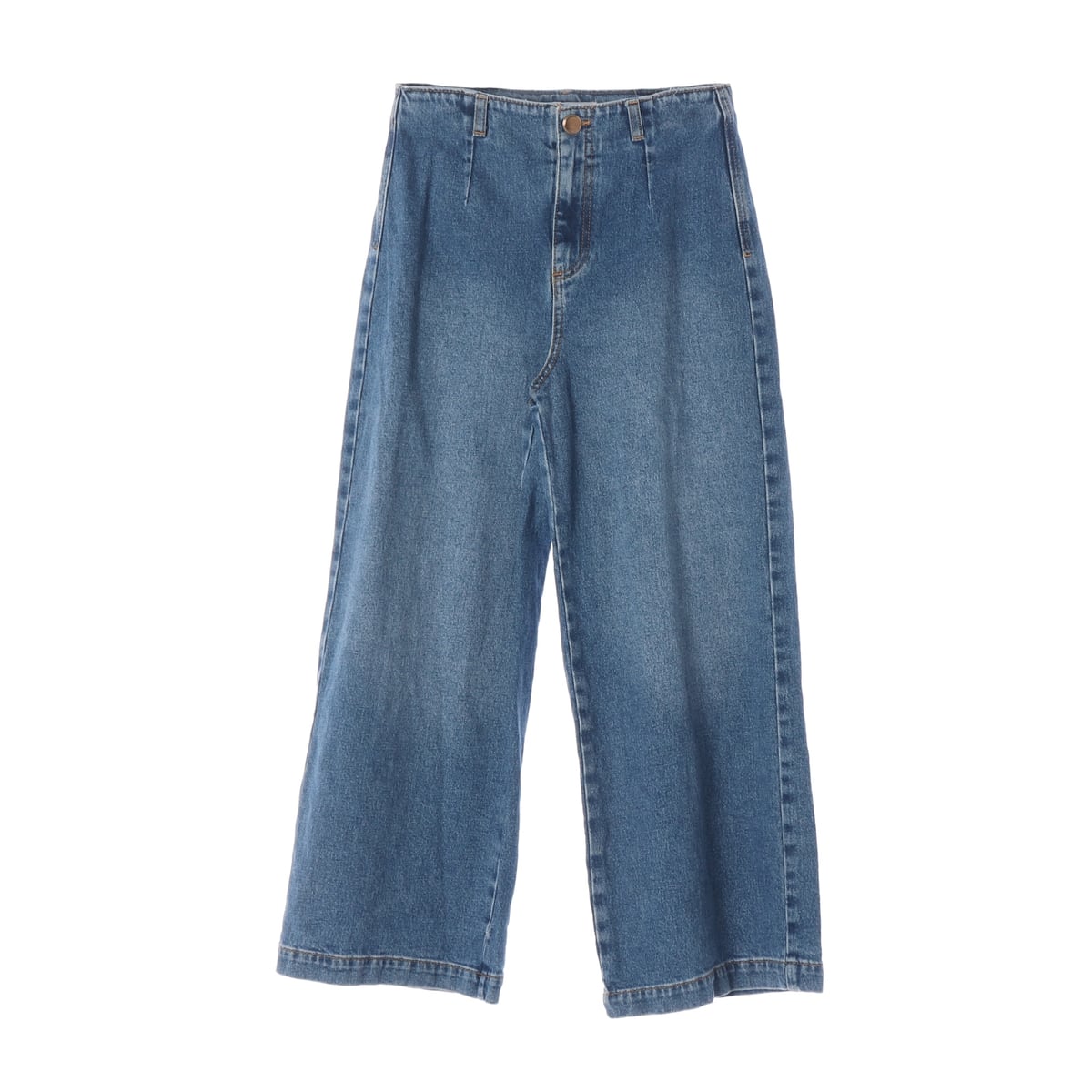 자라 ZARA 와이드 데님 팬츠 워싱 청바지  상세 이미지 1