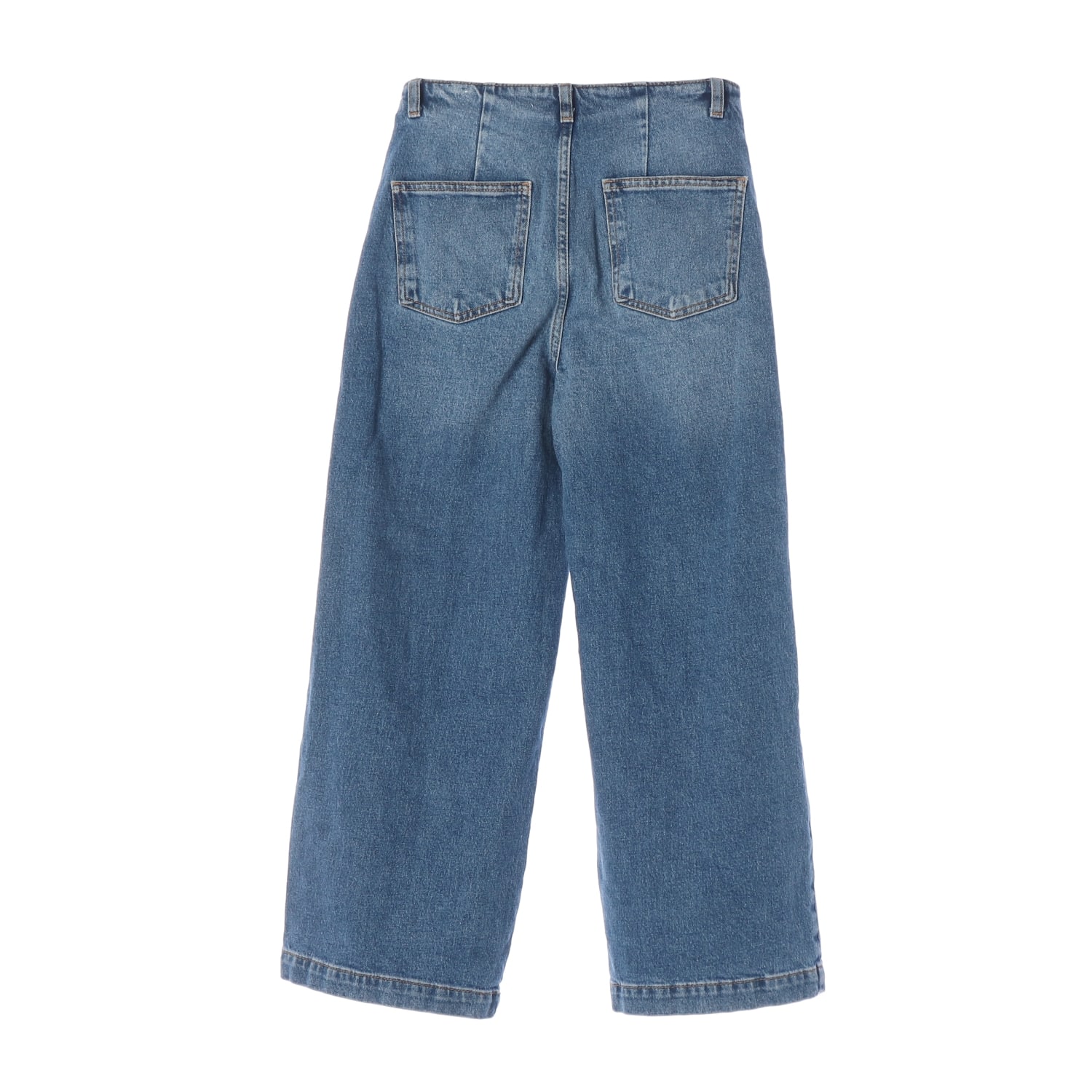 자라 ZARA 와이드 데님 팬츠 워싱 청바지  이미지 2