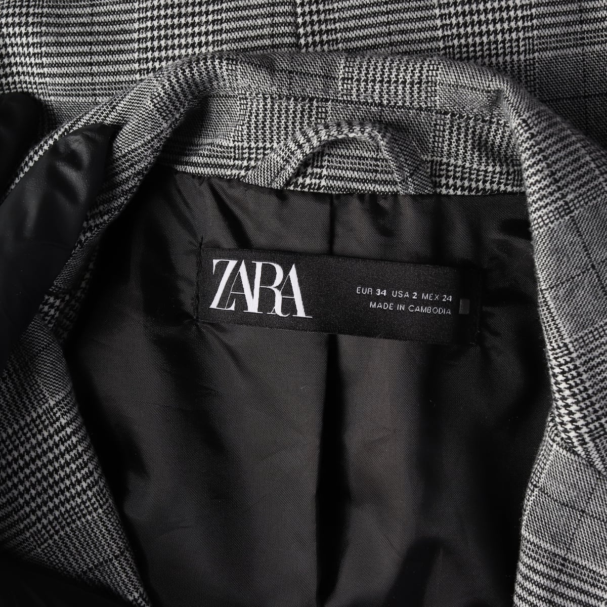 자라 ZARA 체크 블레이저 재킷 셋업 상세 이미지 3