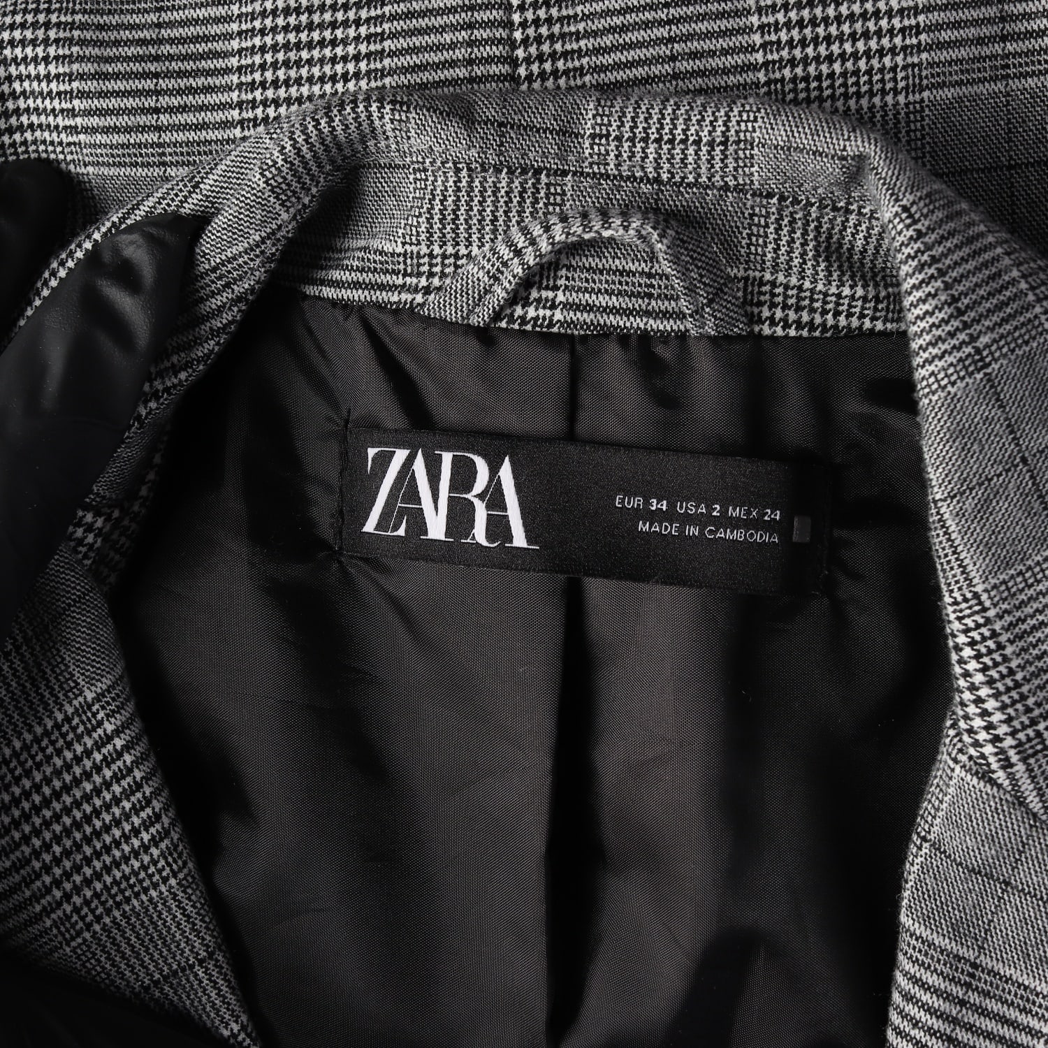 자라 ZARA 체크 블레이저 재킷 셋업 이미지 3