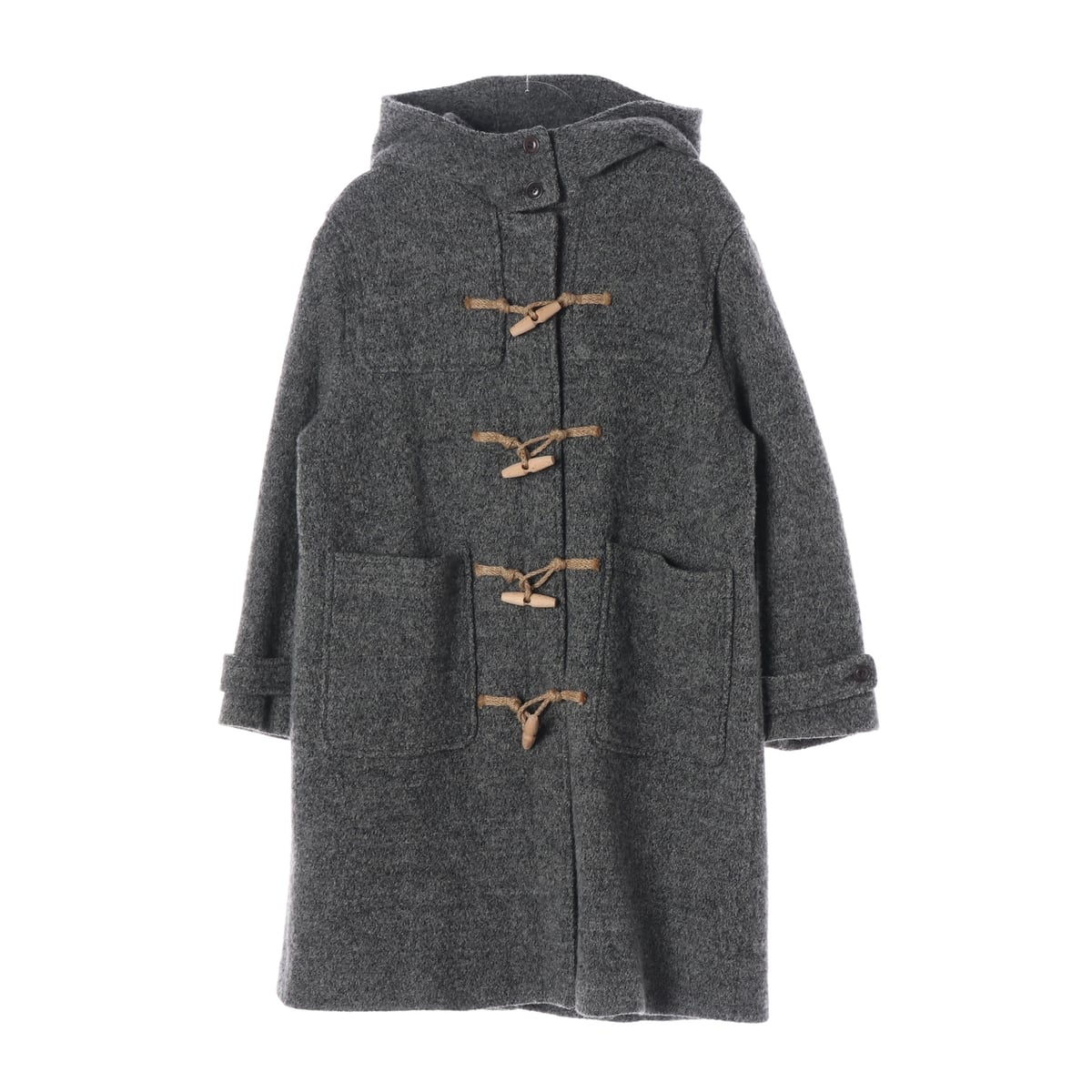 로라로라 24FW 울 블렌드 후드 더플 롱 코트 떡볶이코트 상세 이미지 1