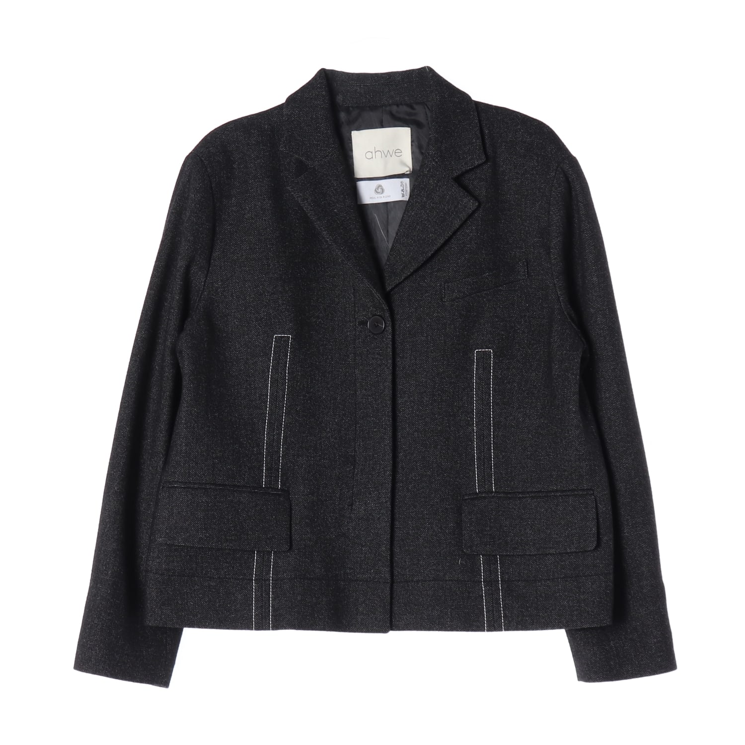 아위 21FW 울 블렌드 스티치 블레이저 재킷 숏 자켓  이미지 1