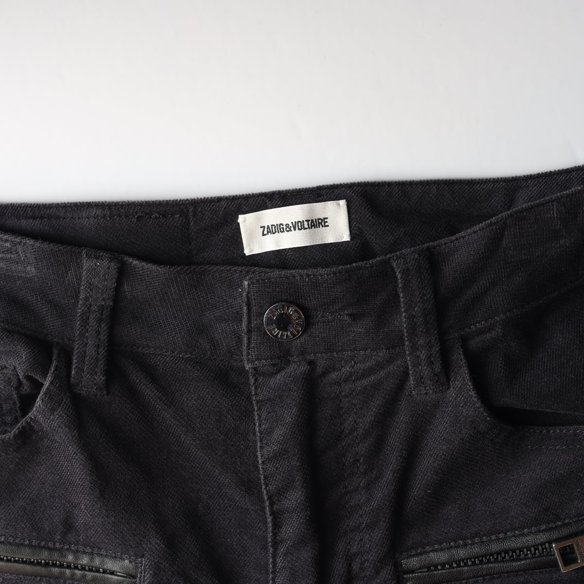 쟈딕앤볼테르 EVA ZIP VELOURS 스키니진 데님 팬츠 상세 이미지 3