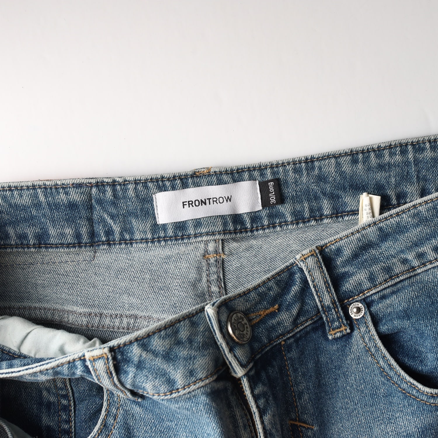 프론트로우 워싱 롱 데님 팬츠 청바지 W30 이미지 3