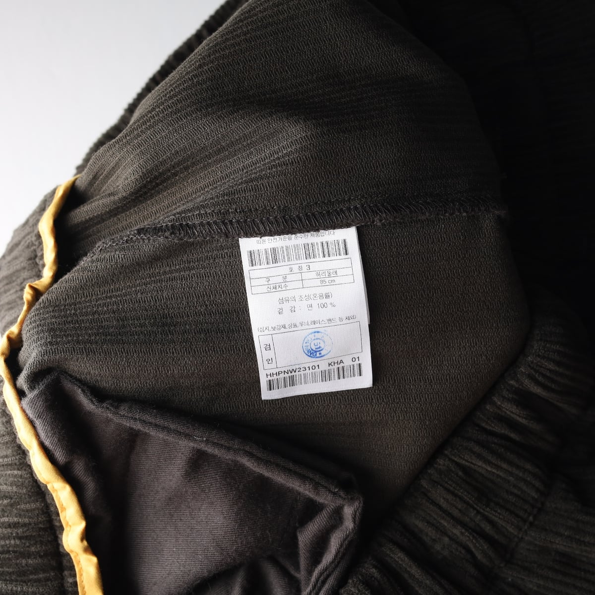 하이드아웃 23FW 인 벨트 모두바지 코듀로이 팬츠 골덴 바지 상세 이미지 4