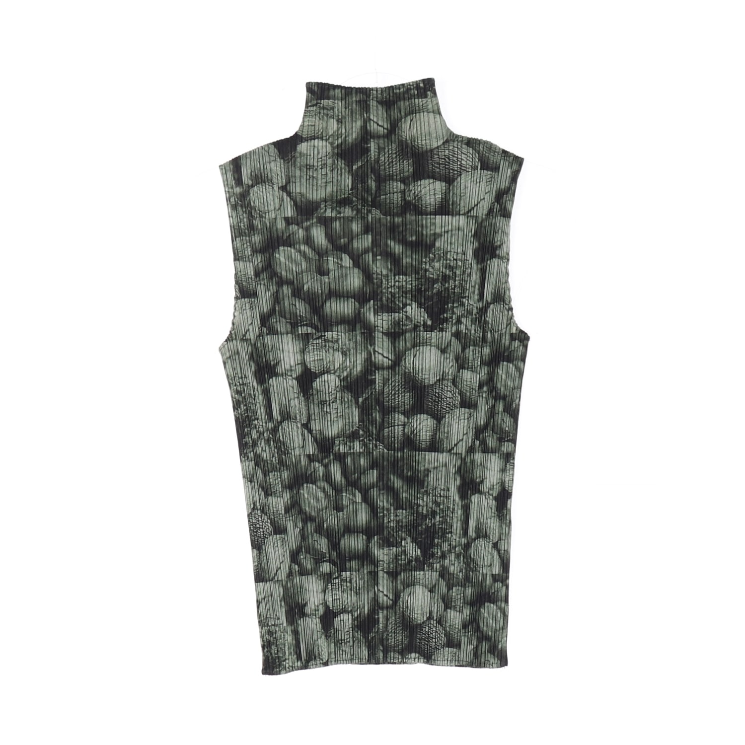 플리츠 플리즈 이세이 미야케 슬리브리스 하이넥 원피스 이미지 1