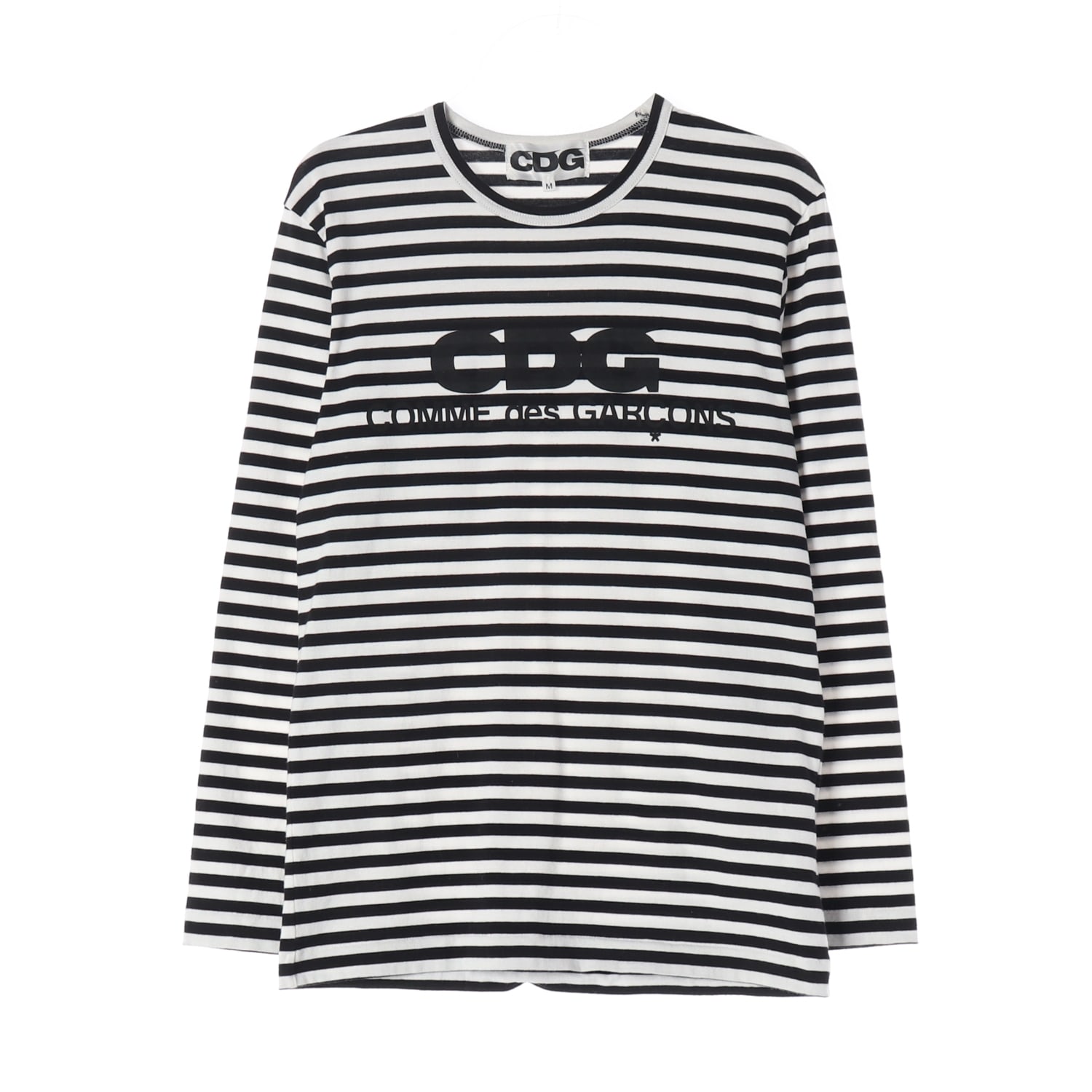꼼데가르송 CDG 23FW 스트라이프 롱 슬리브 티셔츠 블랙 이미지 1