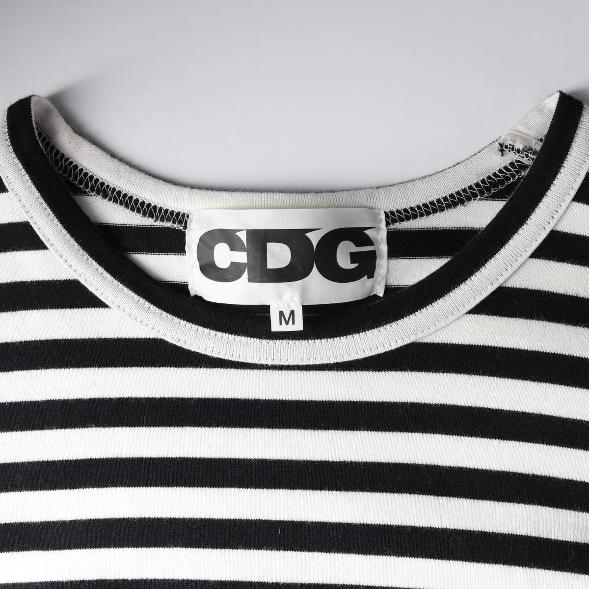 꼼데가르송 CDG 23FW 스트라이프 롱 슬리브 티셔츠 블랙 상세 이미지 3