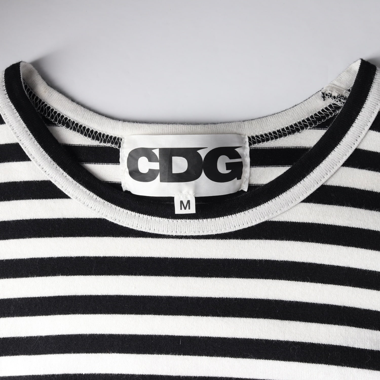 꼼데가르송 CDG 23FW 스트라이프 롱 슬리브 티셔츠 블랙 이미지 3
