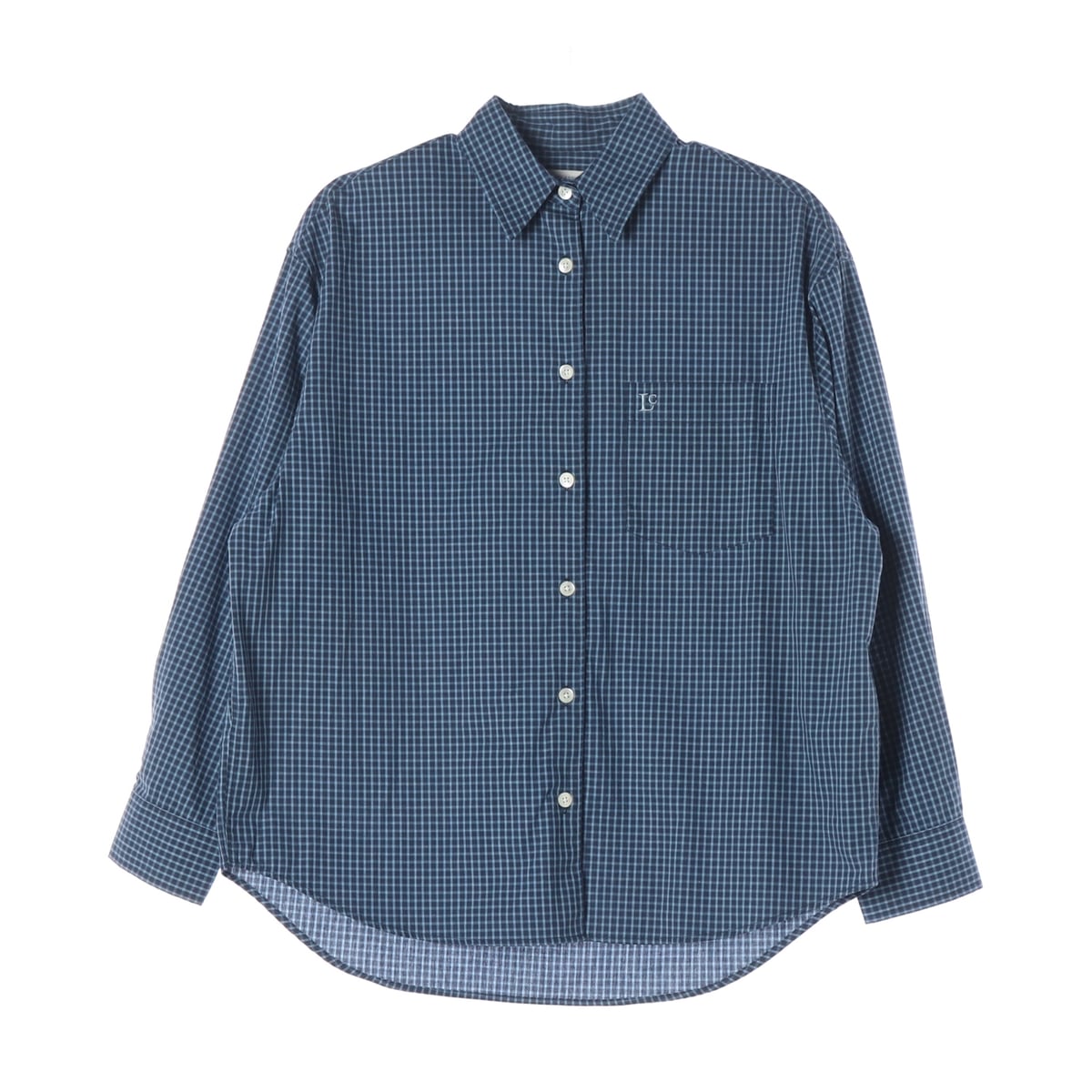 (새상품) 로우클래식 24SS Lc 체크 셔츠 블루 상세 이미지 1