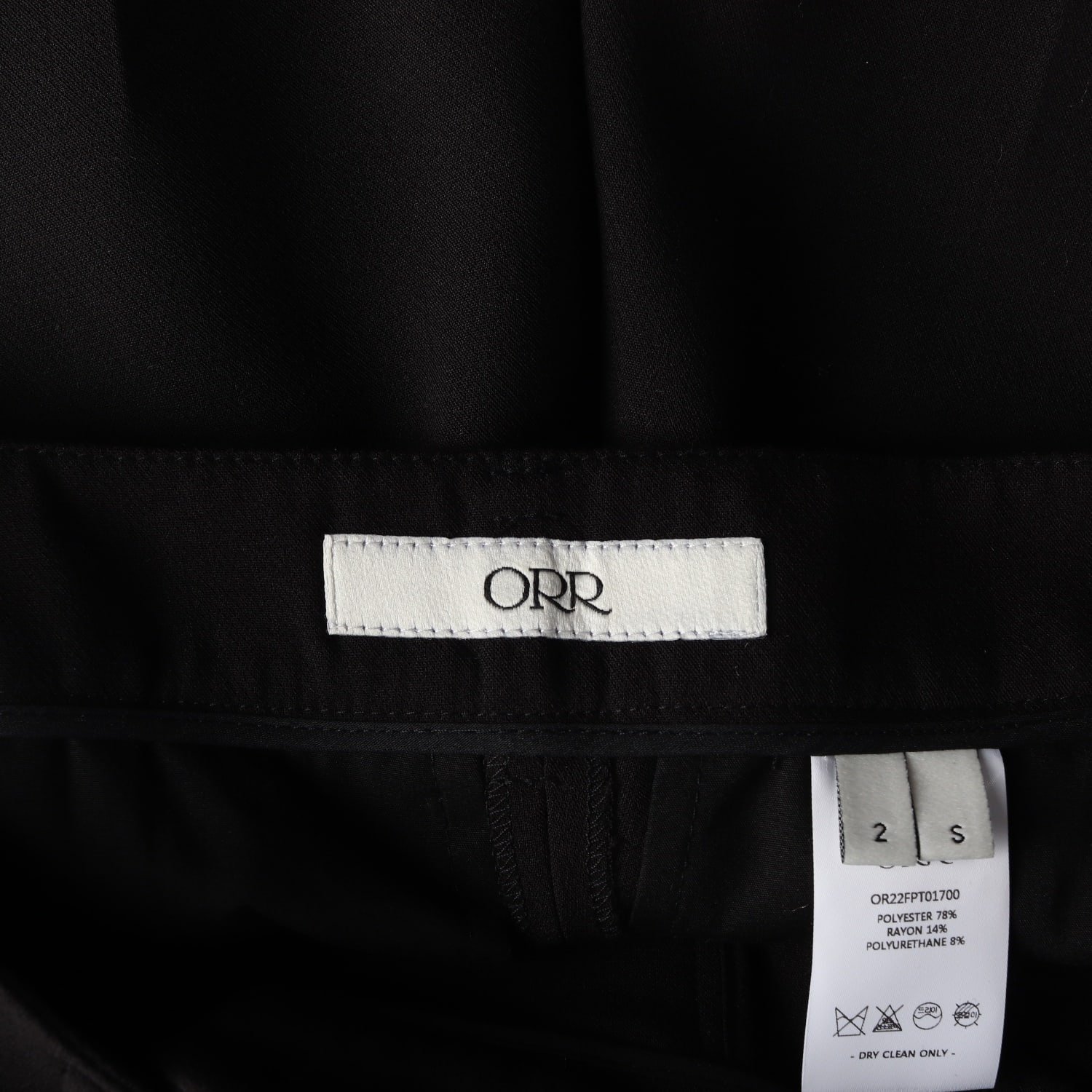 (새상품) 오르 ORR 22FW 블랙 슬랙스 팬츠 S 이미지 3