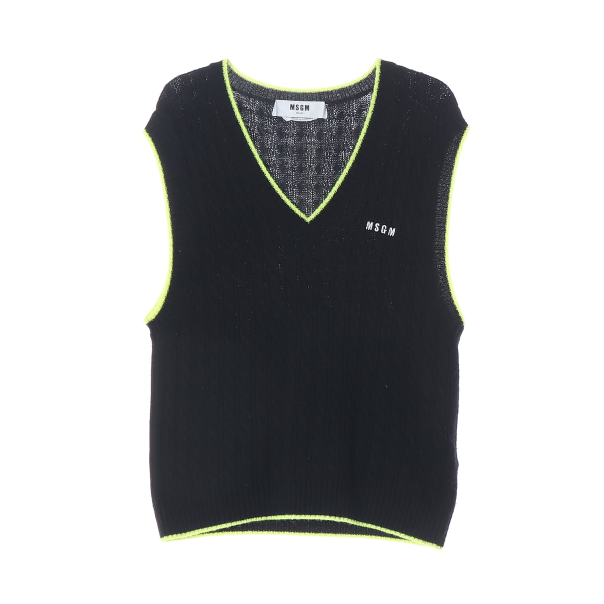 엠에스지엠 MSGM 22FW 캐시미어 블렌드 케이블 니트 베스트 상세 이미지 1