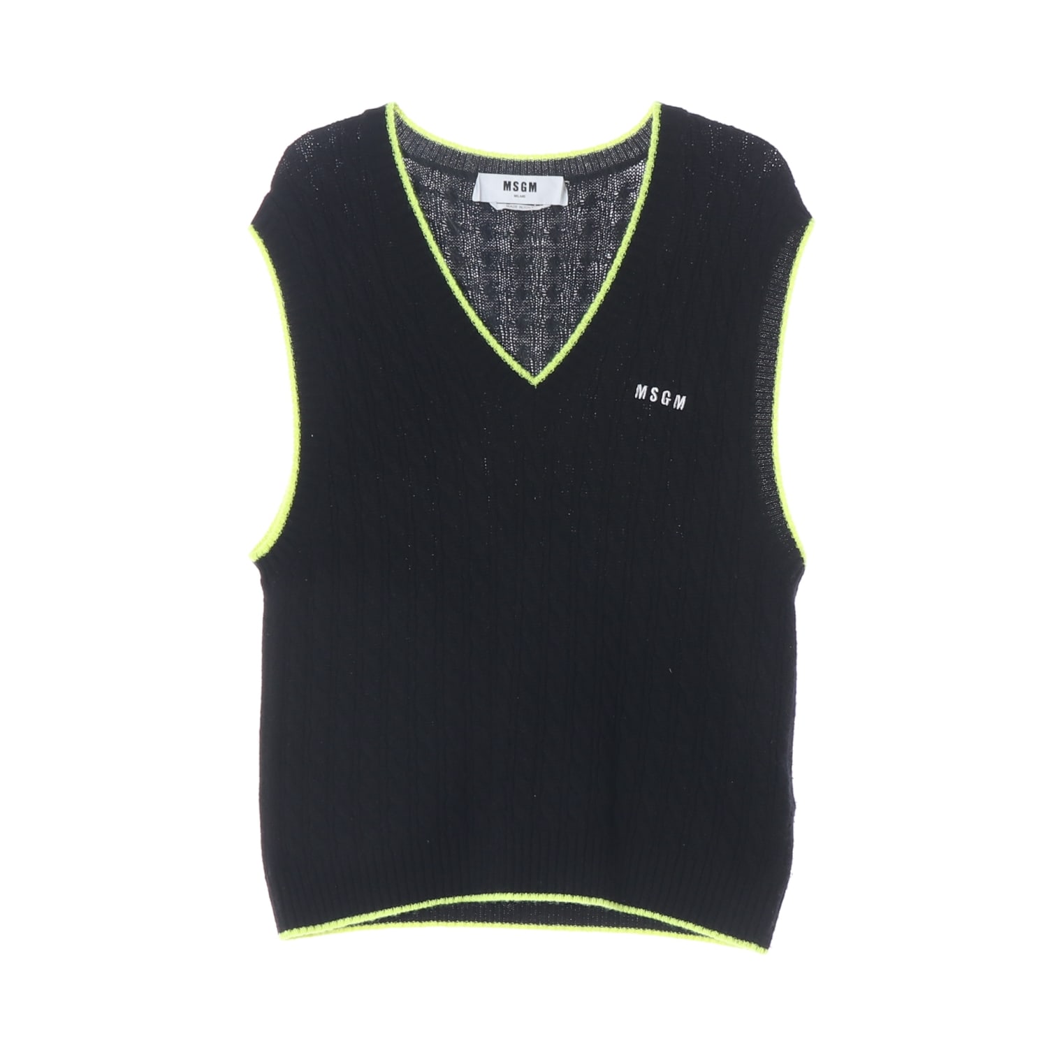 엠에스지엠 MSGM 22FW 캐시미어 블렌드 케이블 니트 베스트 이미지 1